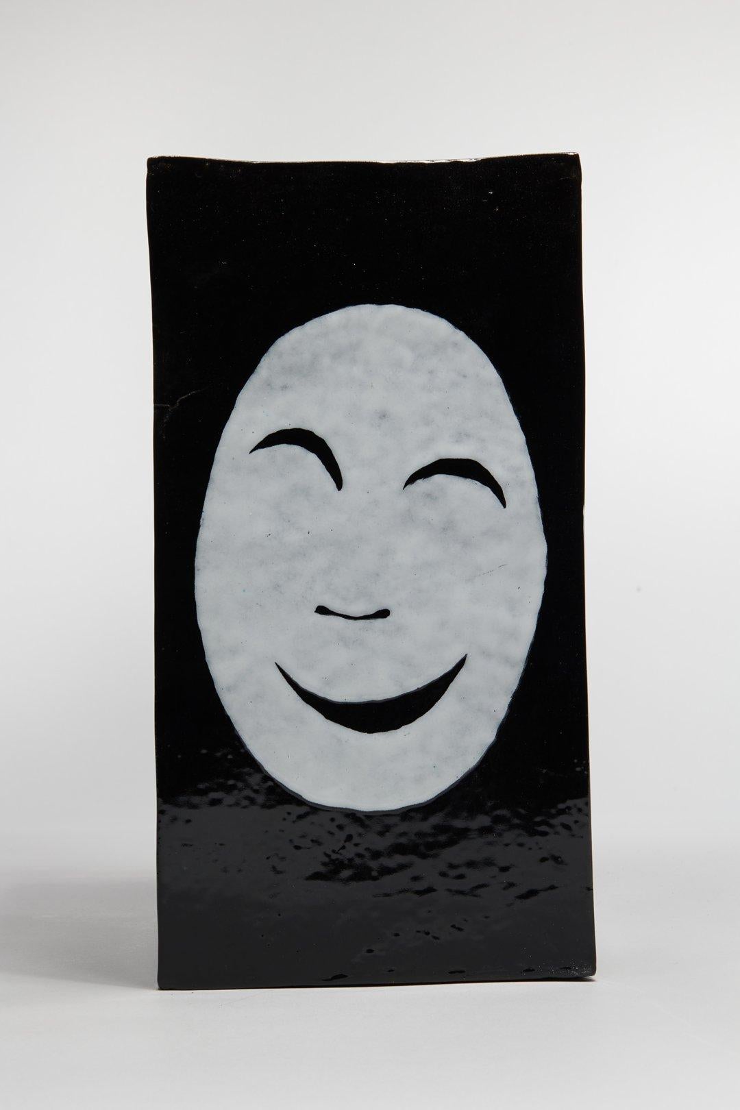 Jarrón de Caras, Máscaras Dramáticas de Cerámica del Siglo XX, Artista Italiano en venta 1