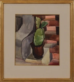 Cactus (Mexico), Early 20th Century Cubist Still Life by Woman Cleveland Artist