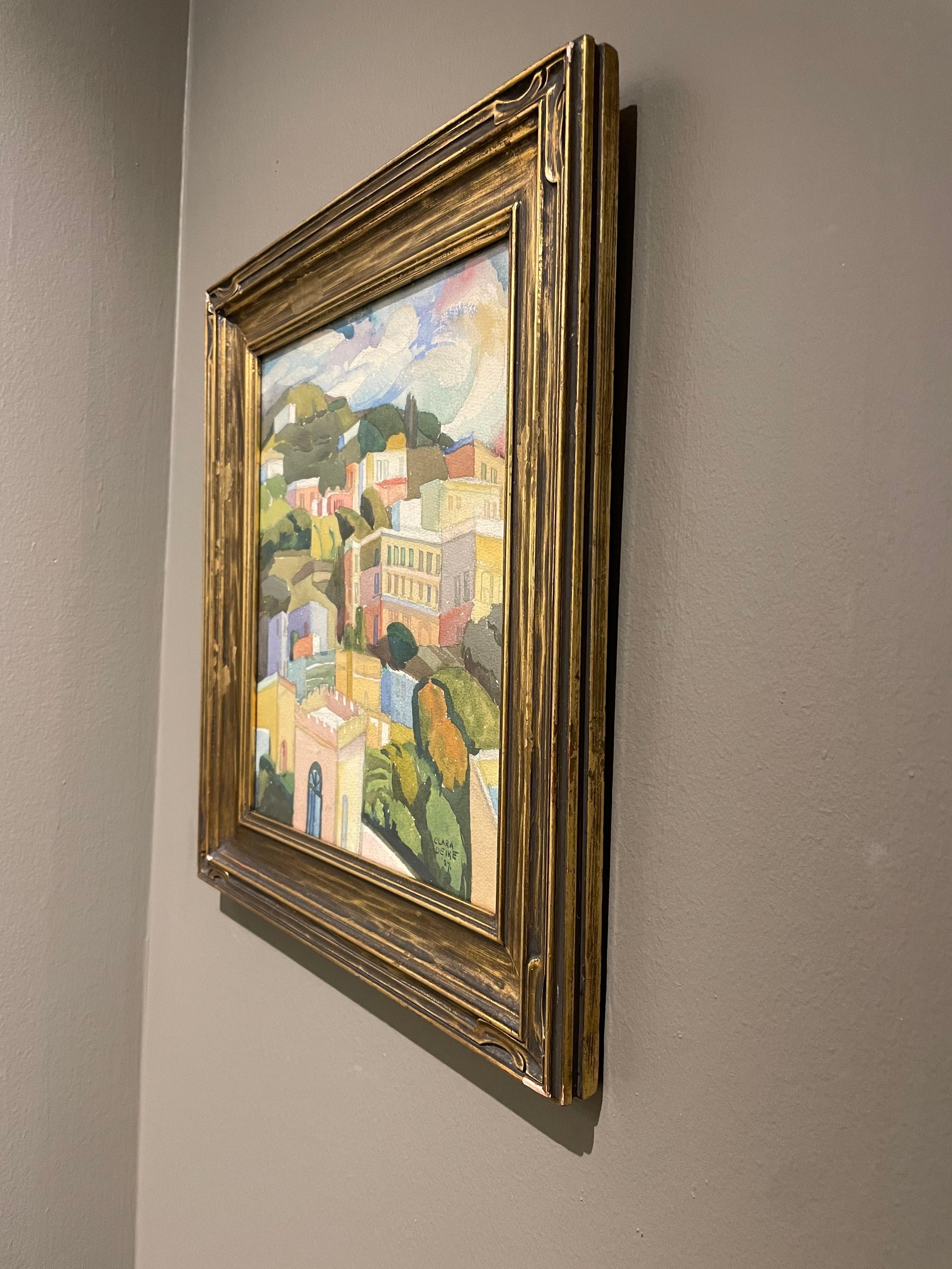 Paesaggio cubista/paesaggio di Capri, Italia, inizio XX secolo Artista donna in vendita 6