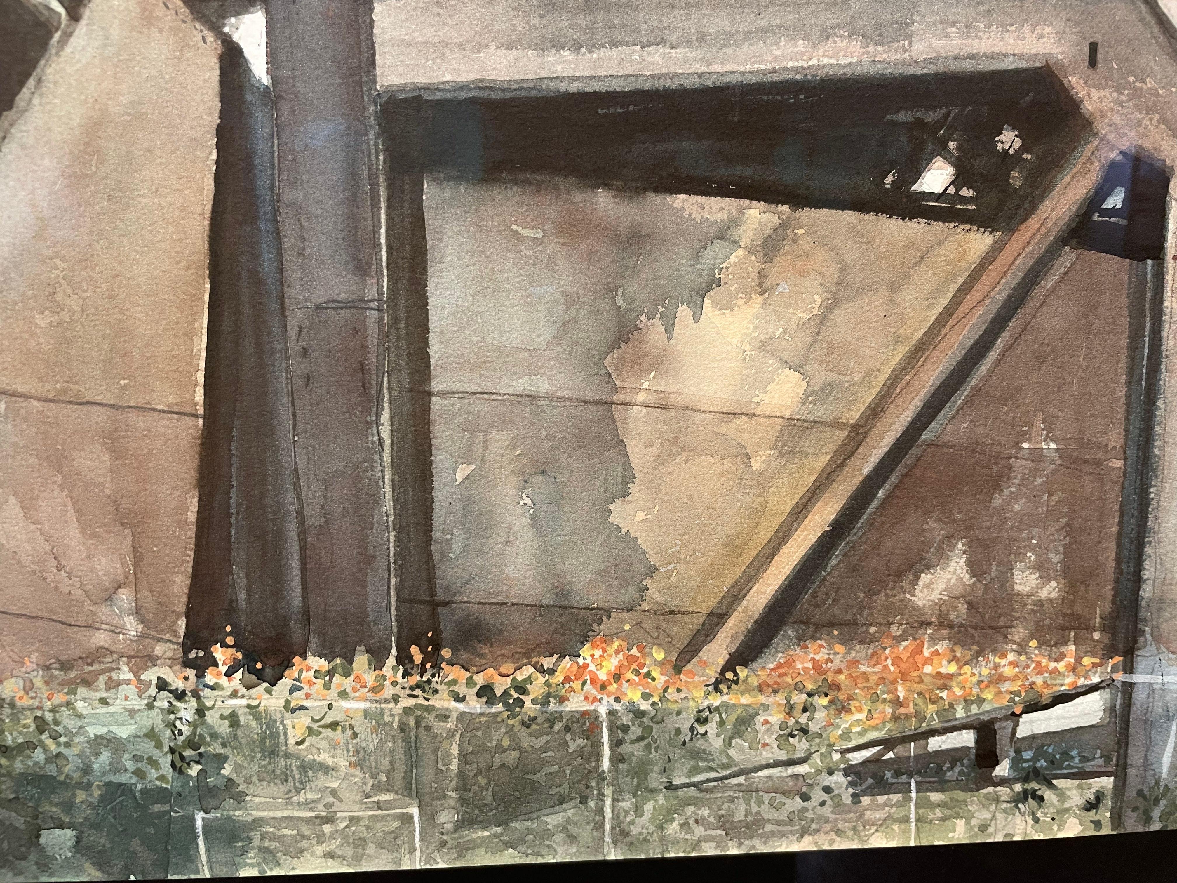 Ponte nelle Cleveland Flats, pittura architettonica della fine del XX secolo in vendita 5