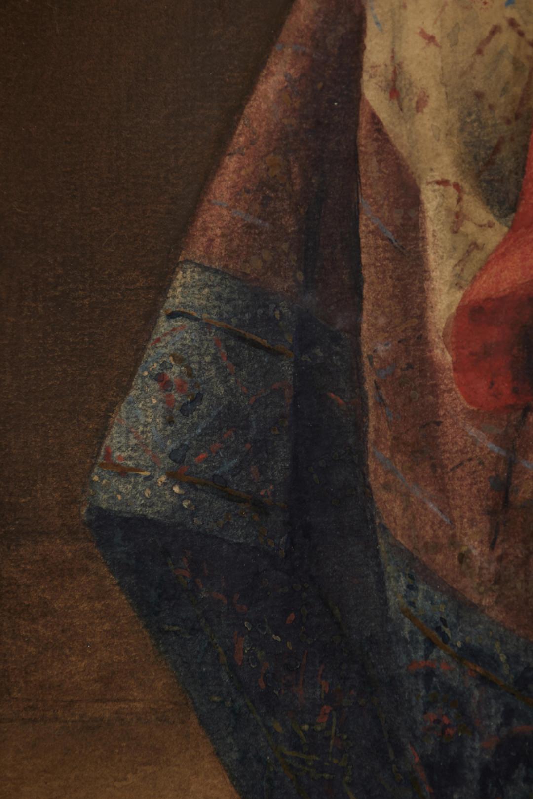 Porträt einer sitzenden Frau, die Julia Maud De Forest liest, Julia Maud De Forest, spätes 19. Jahrhundert (Braun), Portrait, von Ora Coltman