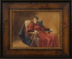 Portrait de femme assise lisant Julia Maud De Forest, fin du 19e siècle