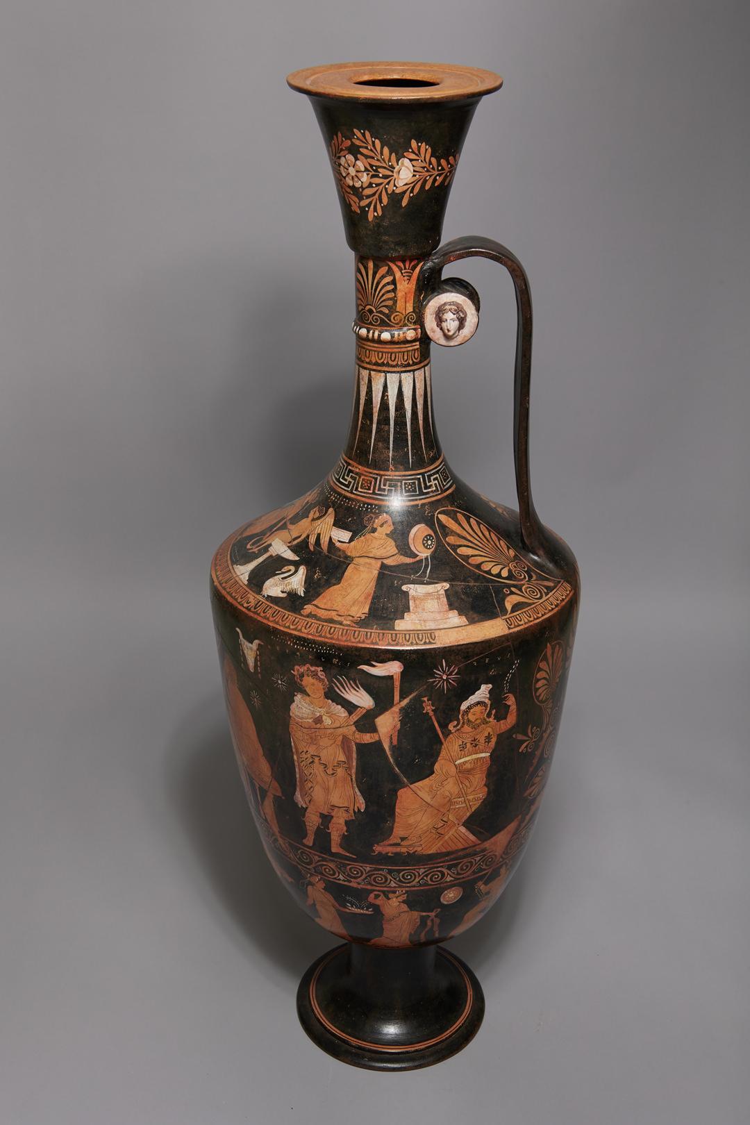 Enormous Greek Apulian Red Figure Lekythos, 19th/20th Century For Sale 3