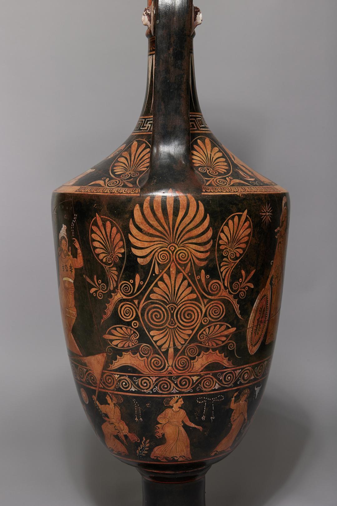 Enormous Greek Apulian Red Figure Lekythos, 19th/20th Century For Sale 1