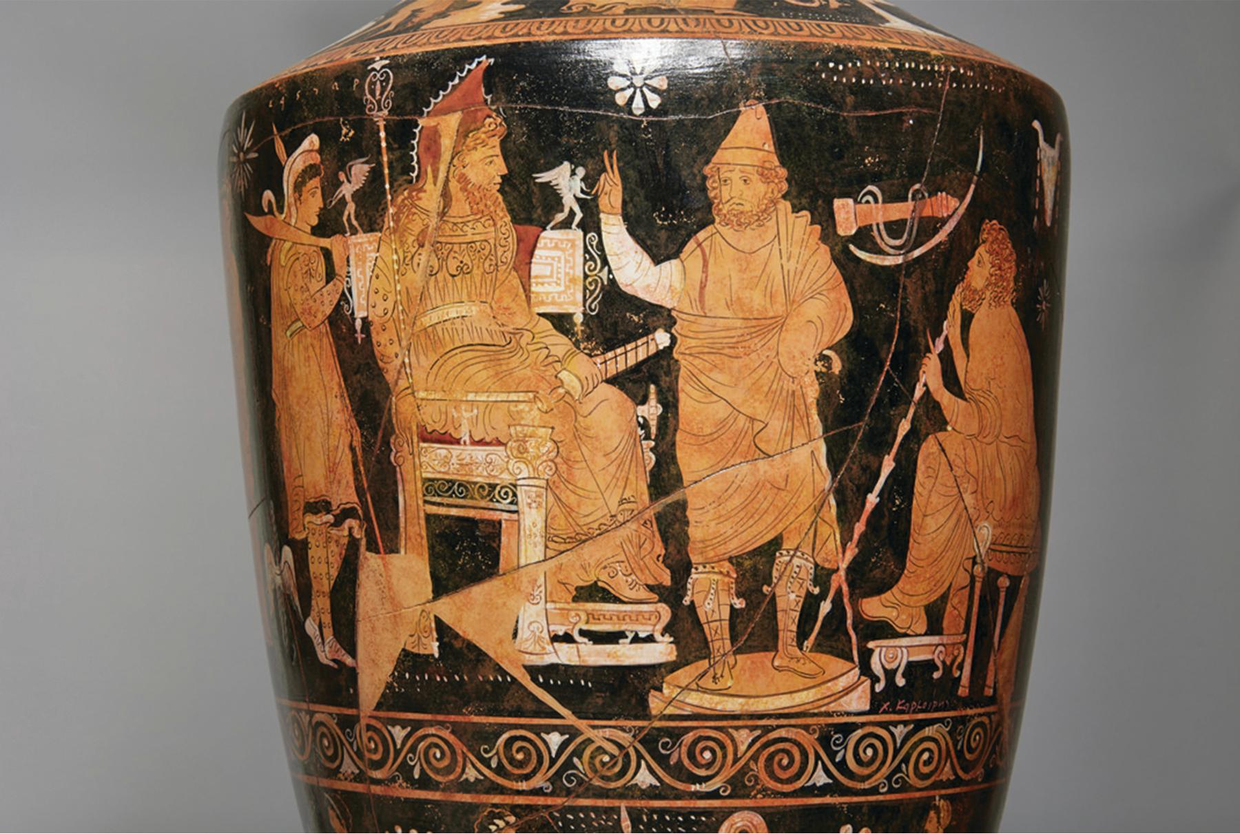 Enormous Greek Apulian Red Figure Lekythos, 19th/20th Century For Sale 5