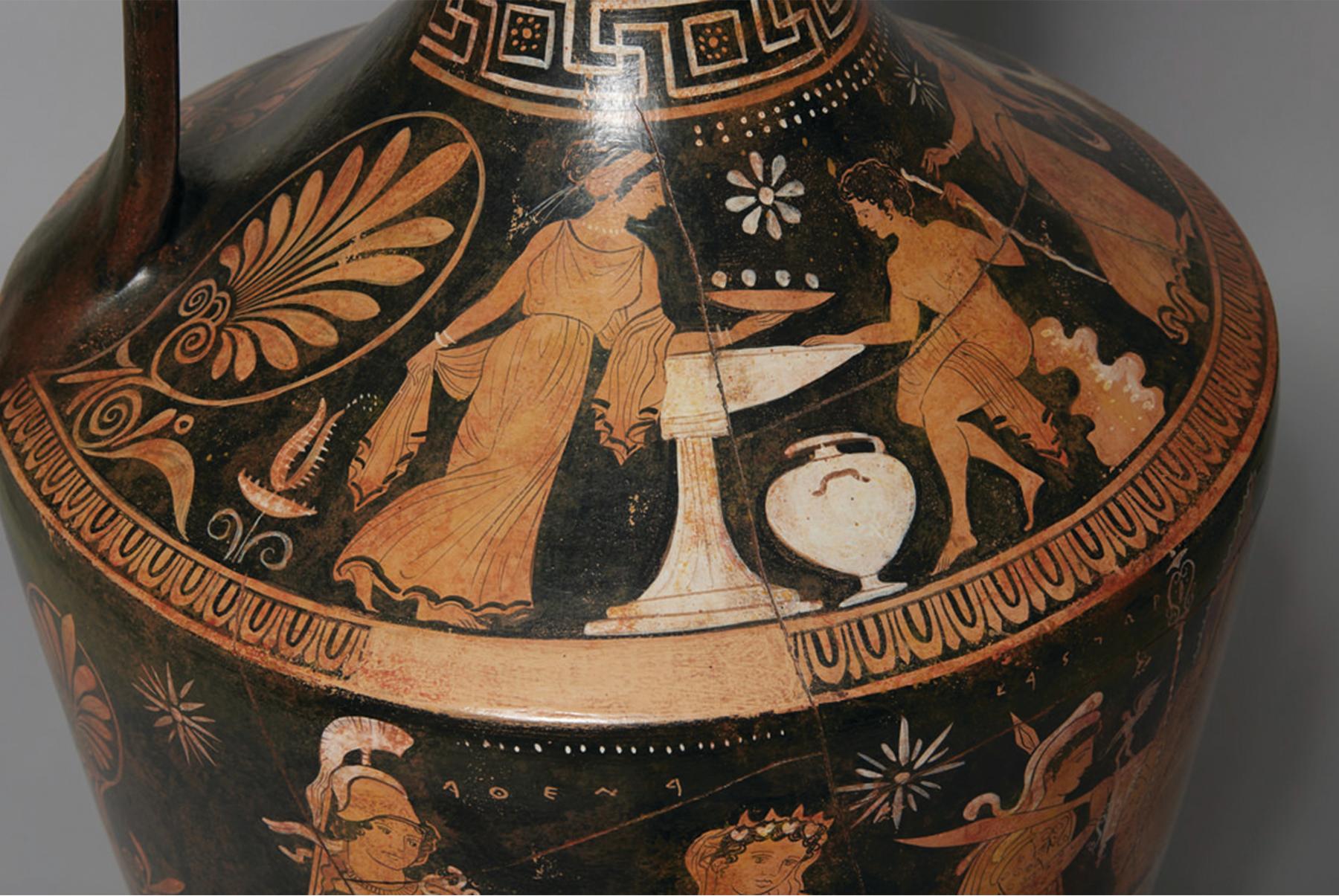Enormous Greek Apulian Red Figure Lekythos, 19th/20th Century For Sale 6
