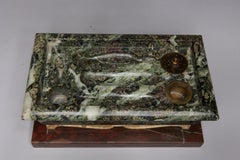 Green Onyx Marble Napoleonic Desk Trough, 19th Century