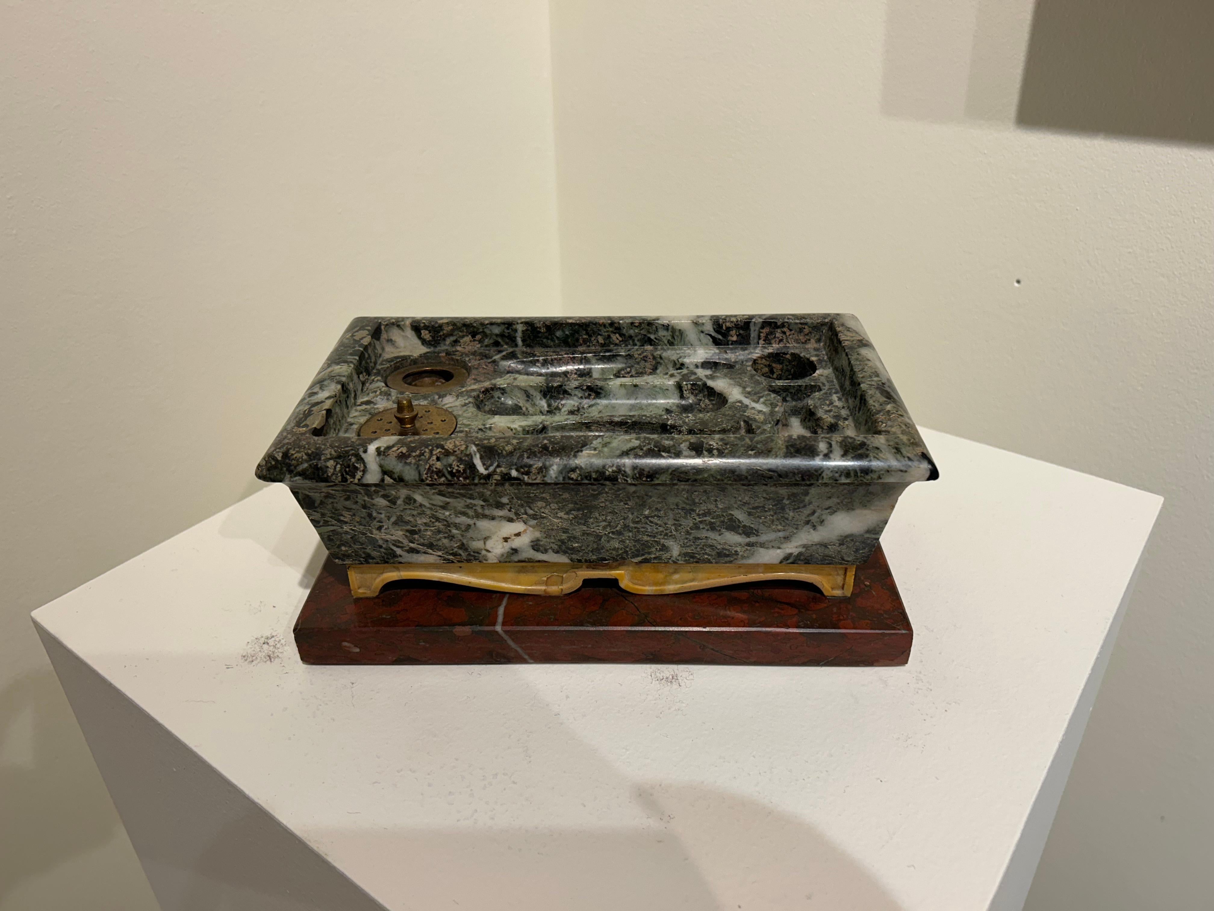 Green Onyx Marble Napoleonic Desk Trough, 19th Century For Sale 6