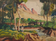 In Isleta, New Mexico Westliche Landschaftsmalerei, 20. Jahrhundert Cleveland School