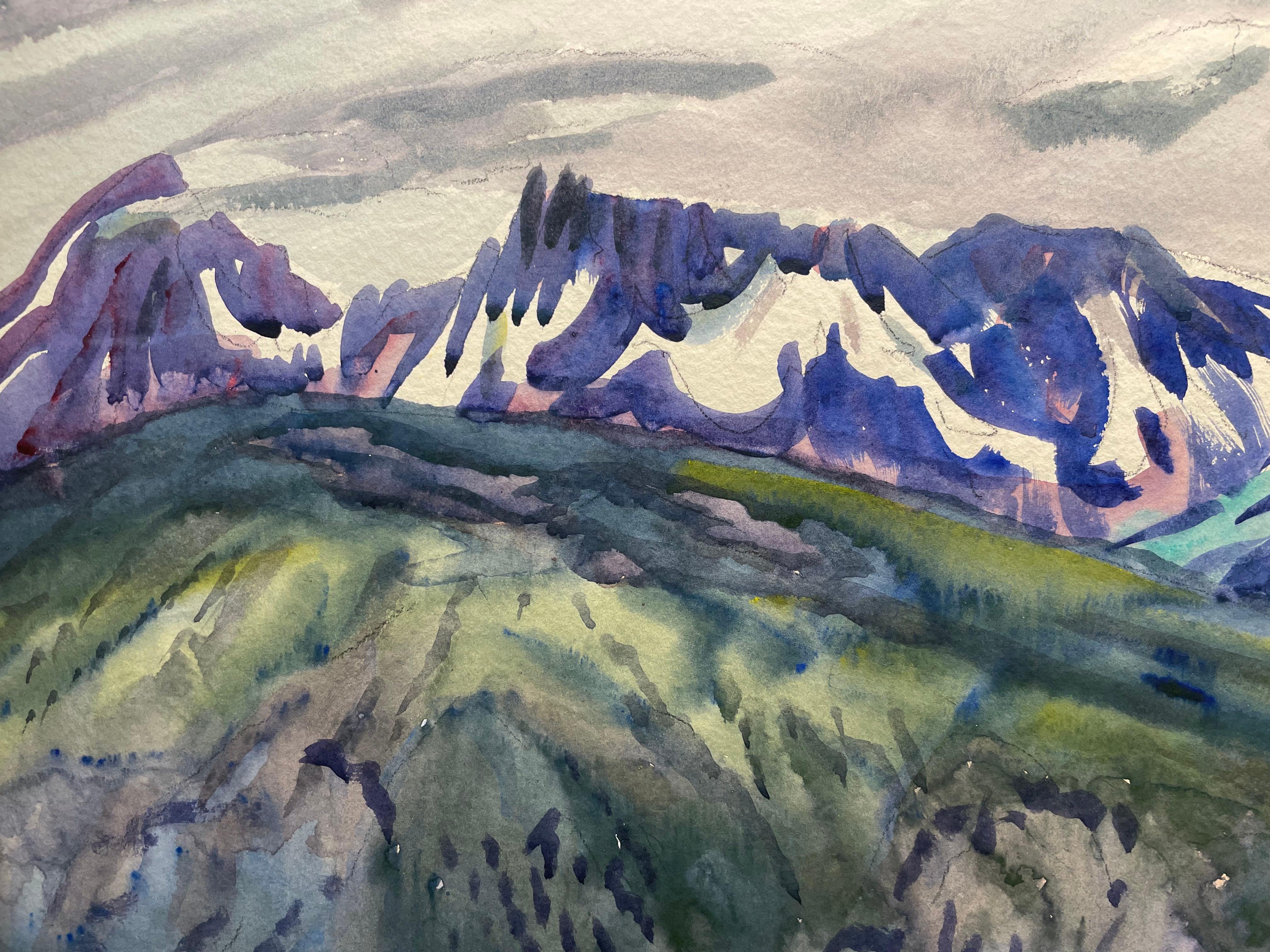 Vallée de la Moraine et sommets enneigés, Parc national des Rocheuses, Colorado Paysage en vente 3