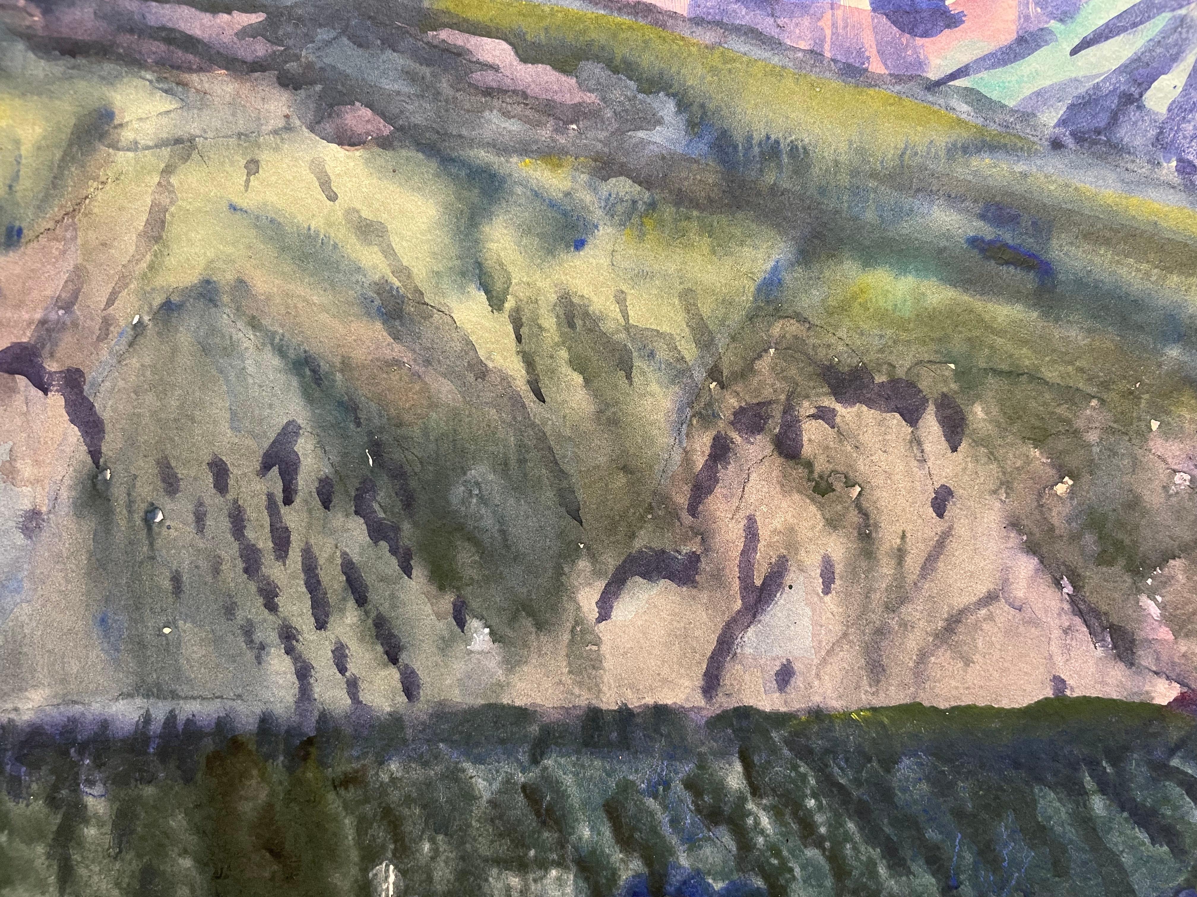 Vallée de la Moraine et sommets enneigés, Parc national des Rocheuses, Colorado Paysage en vente 4
