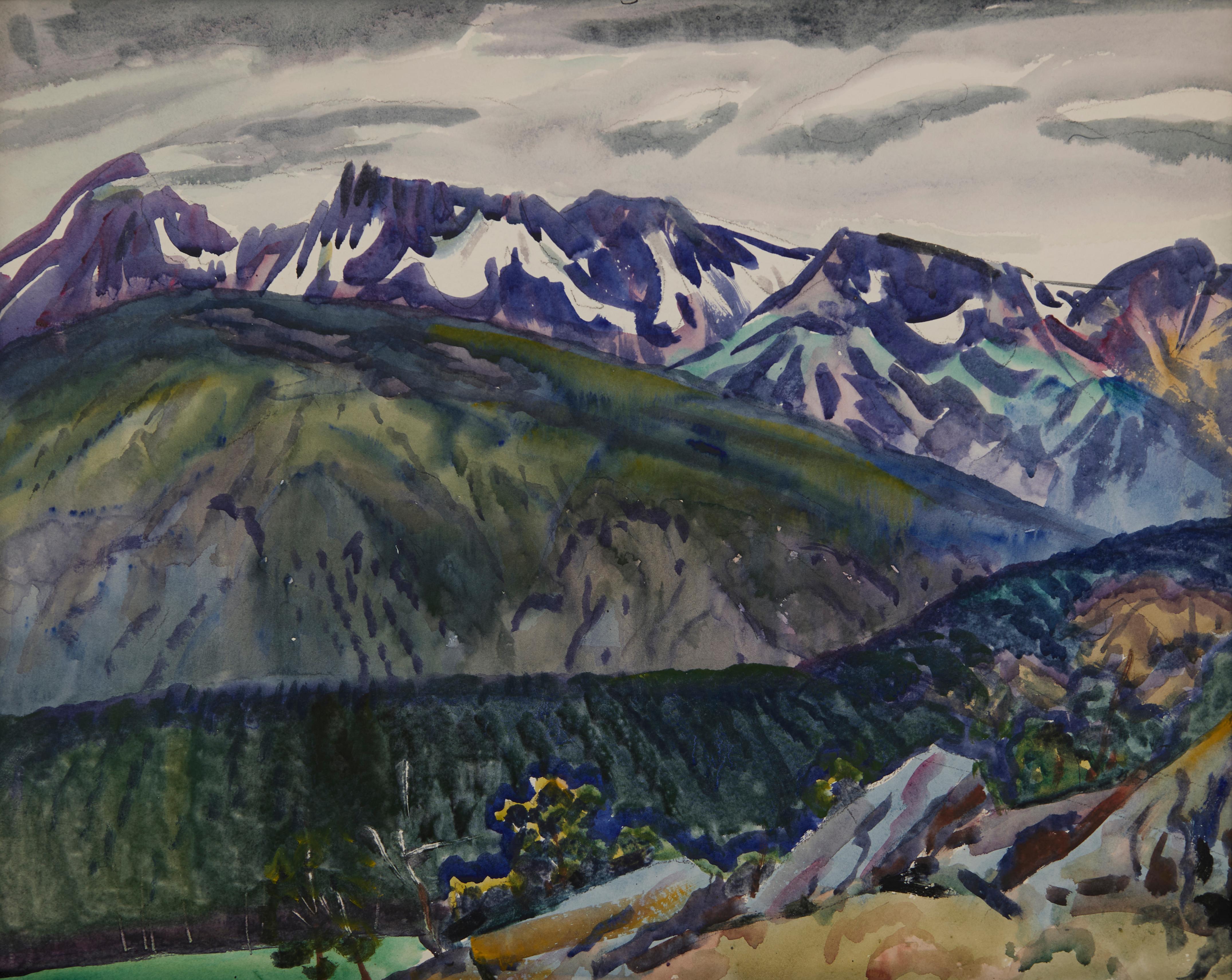 Vallée de la Moraine et sommets enneigés, Parc national des Rocheuses, Colorado Paysage