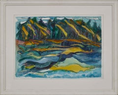 Riflessi su una costa settentrionale, Paesaggio marino astratto figurato, Scuola di Cleveland