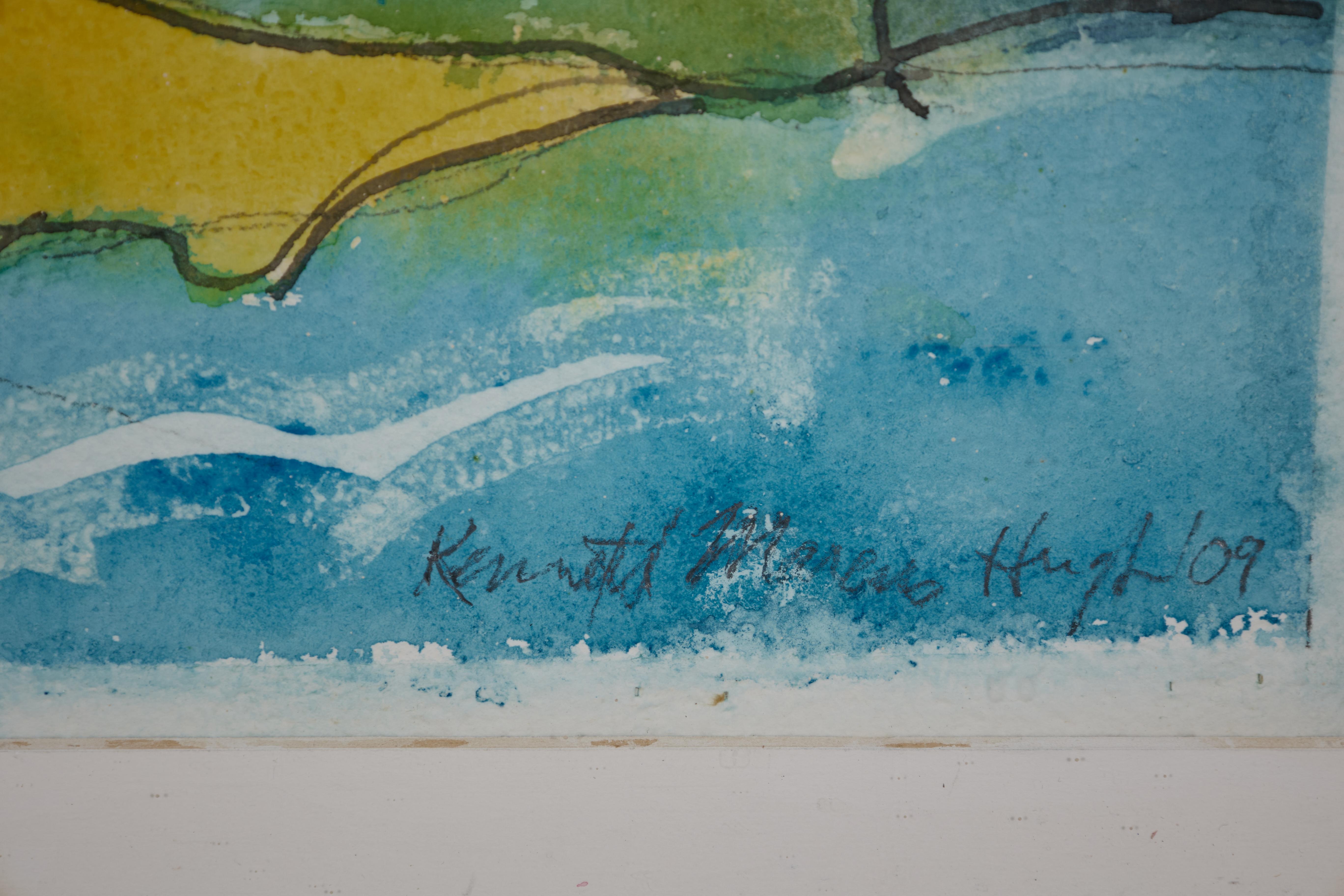 Kenneth Marcus Hugh (American, 1916-2011)
Reflections on a North Shore, 2009
Watercolor on paper
Signed and dated ’09 lower right
20.5 x 28.5 inches
30 x 37.5 inches, framed

Kenneth Marcus Hugh was born August 14, 1916. He started painting at the