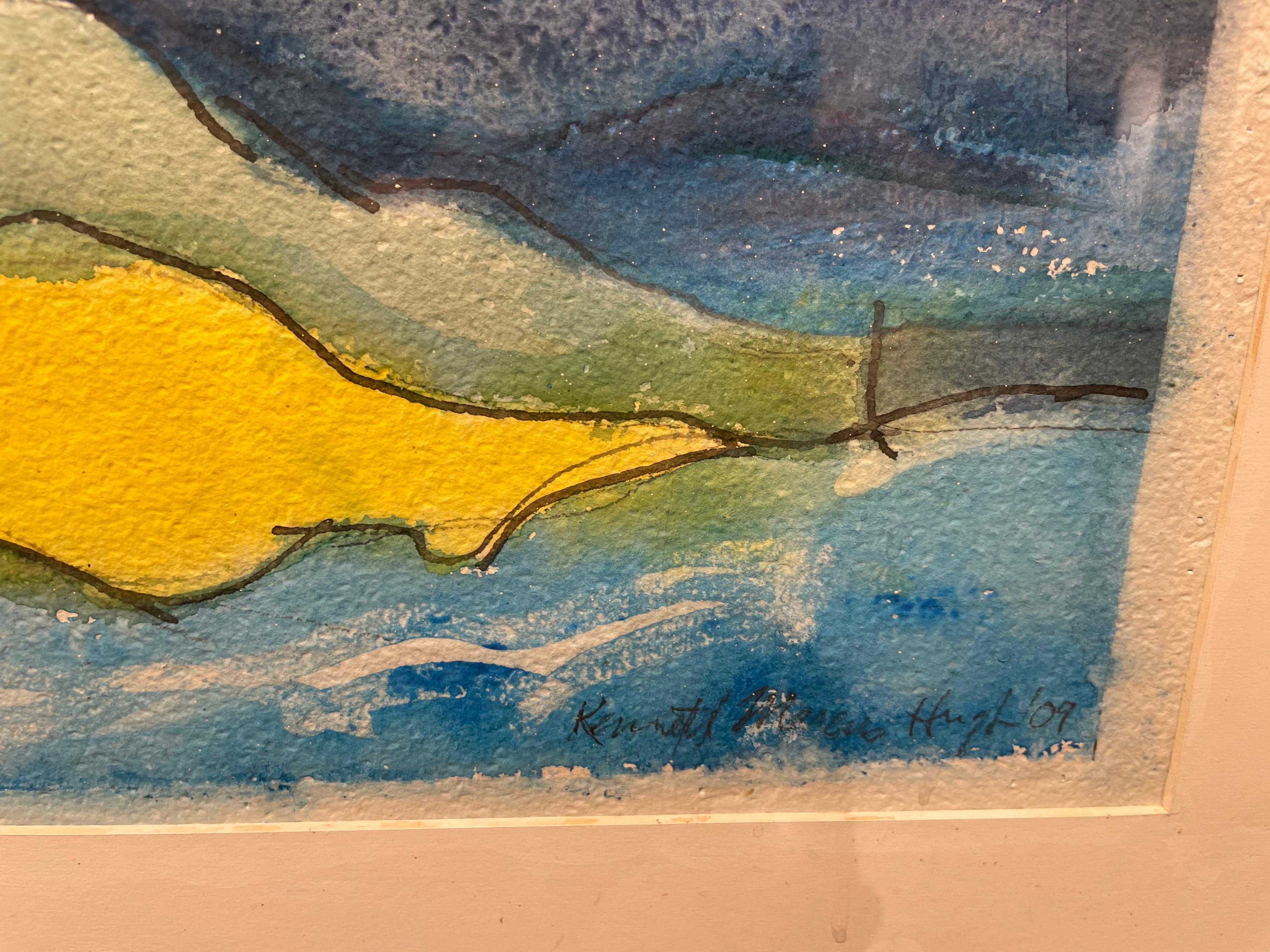 Reflections on a North Shore, Figural Abstract Seascape, Cleveland School For Sale 5