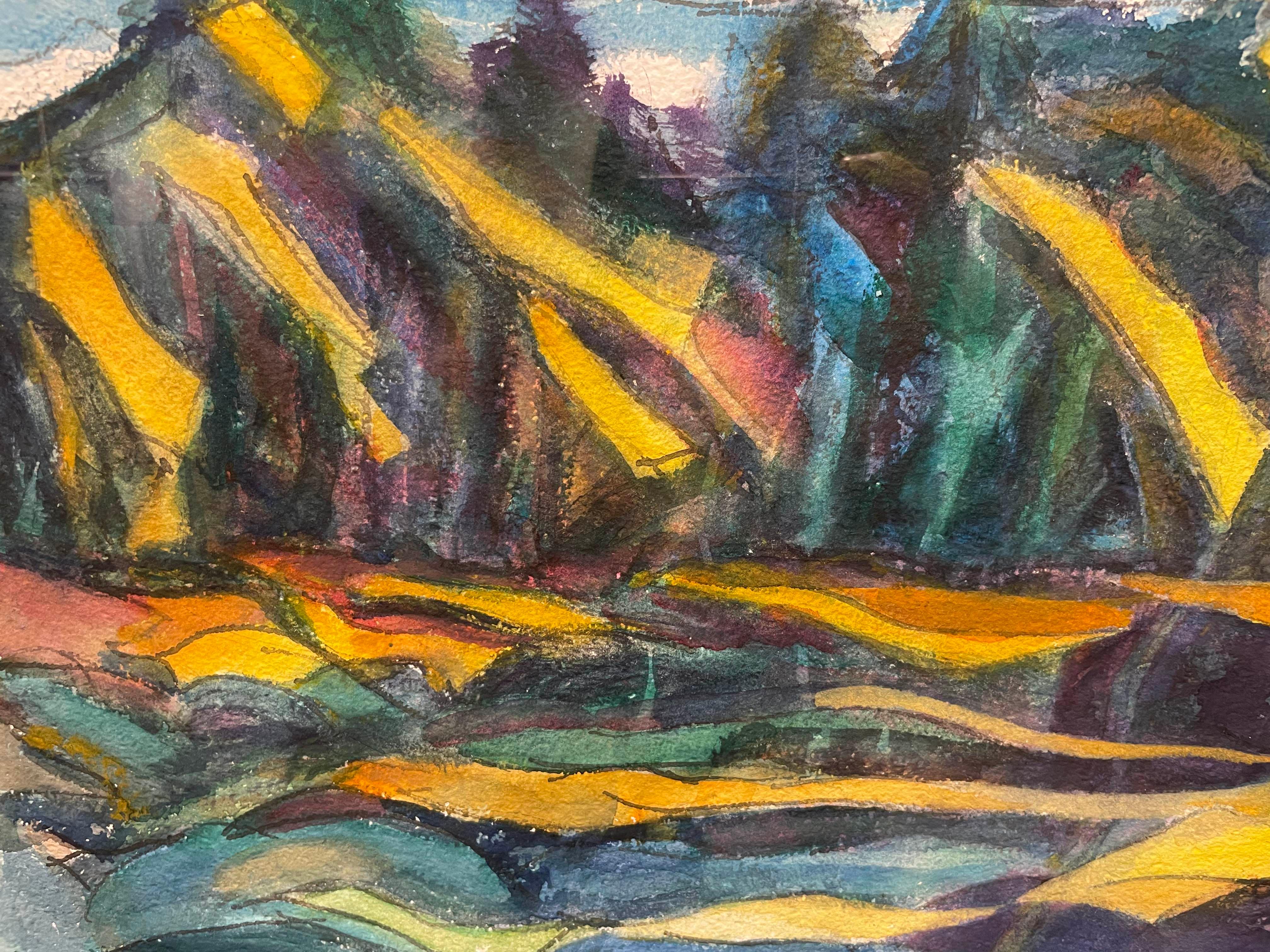 Reflections on a North Shore, Figural Abstract Seascape, Cleveland School For Sale 3