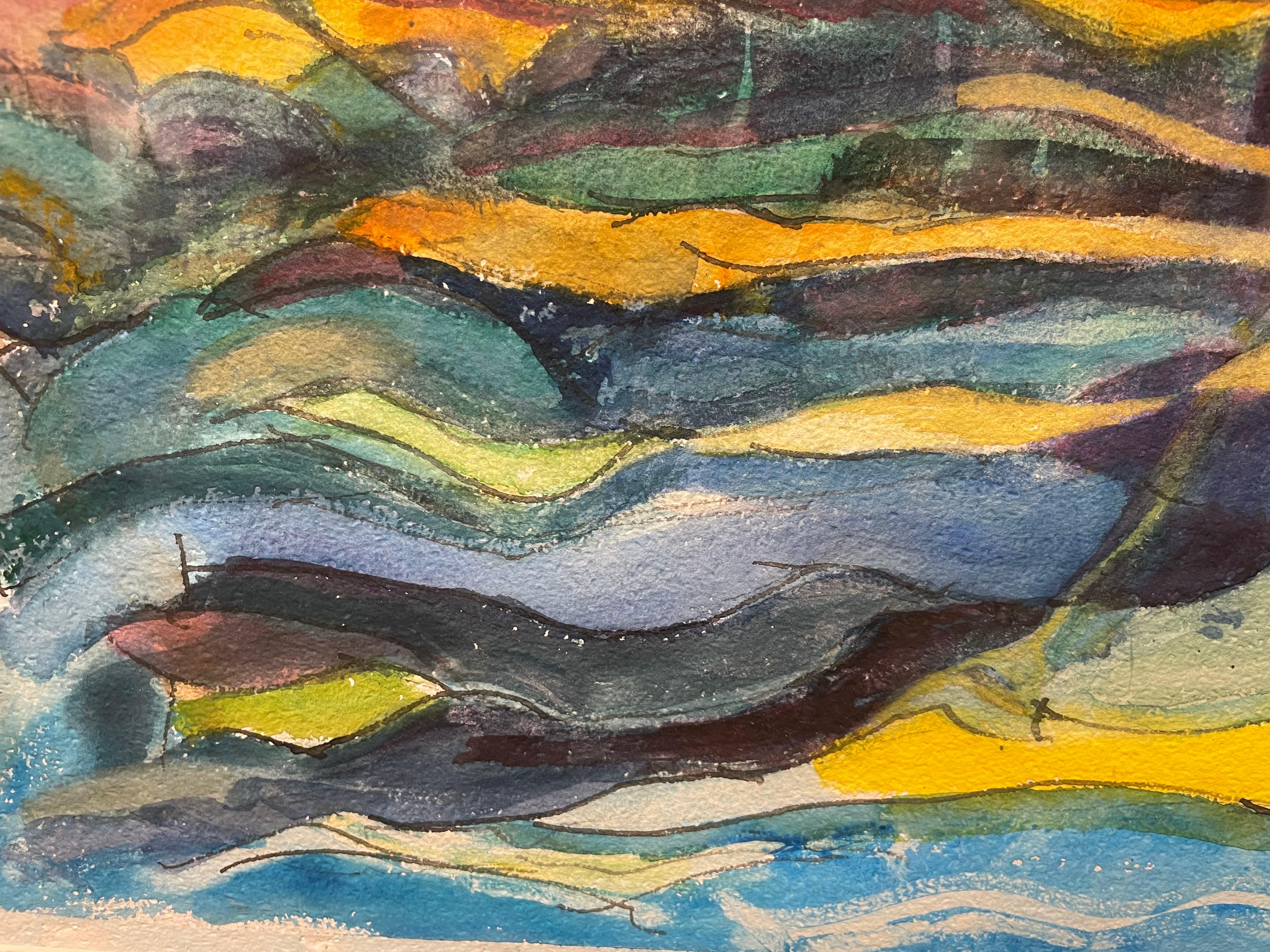 Reflections on a North Shore, Figural Abstract Seascape, Cleveland School For Sale 4