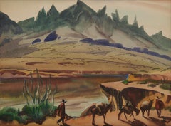 Colorado River, Needles, California, 1950s Western Landscape, Cleveland School