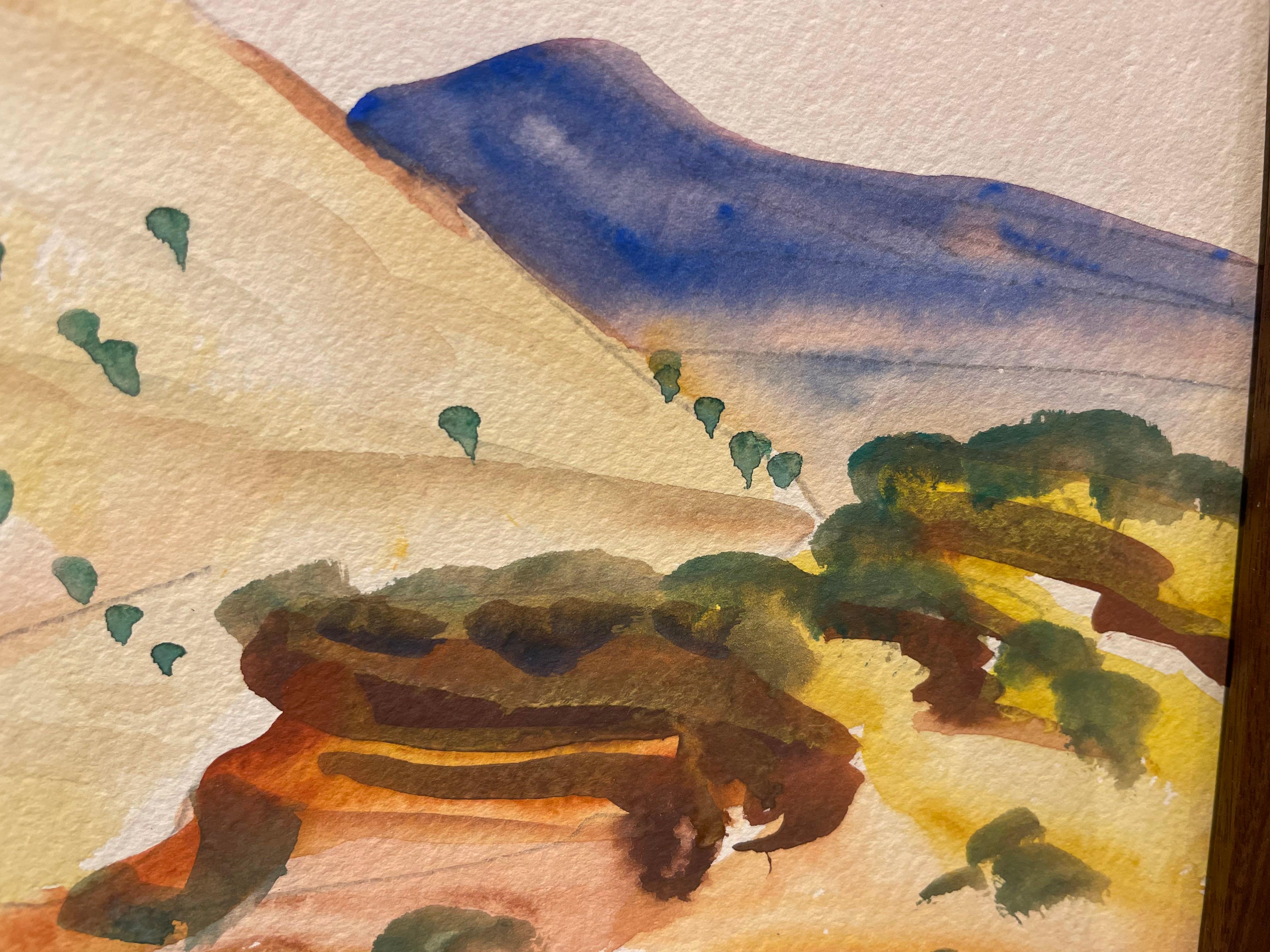 Reiter in der Nähe des Camel Rock Monuments, Santa Fe, New Mexico Westliche Landschaft im Angebot 4