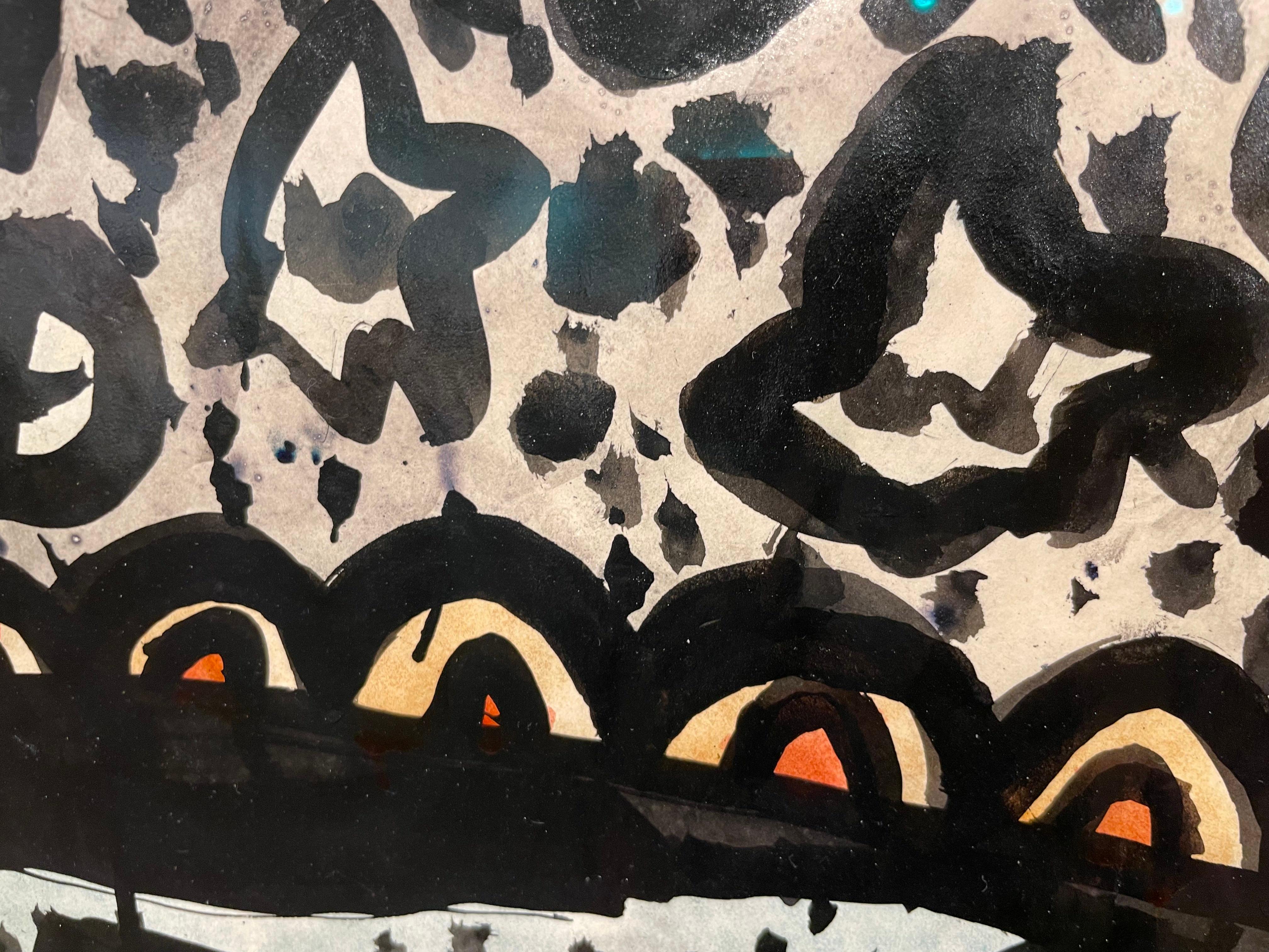 Woman with Blanket, Vibrant Abstract Expressionist Figural Work, New York Artist For Sale 8