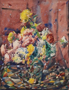 Abstract Floral Still Life, 20th Century Cleveland School Artist