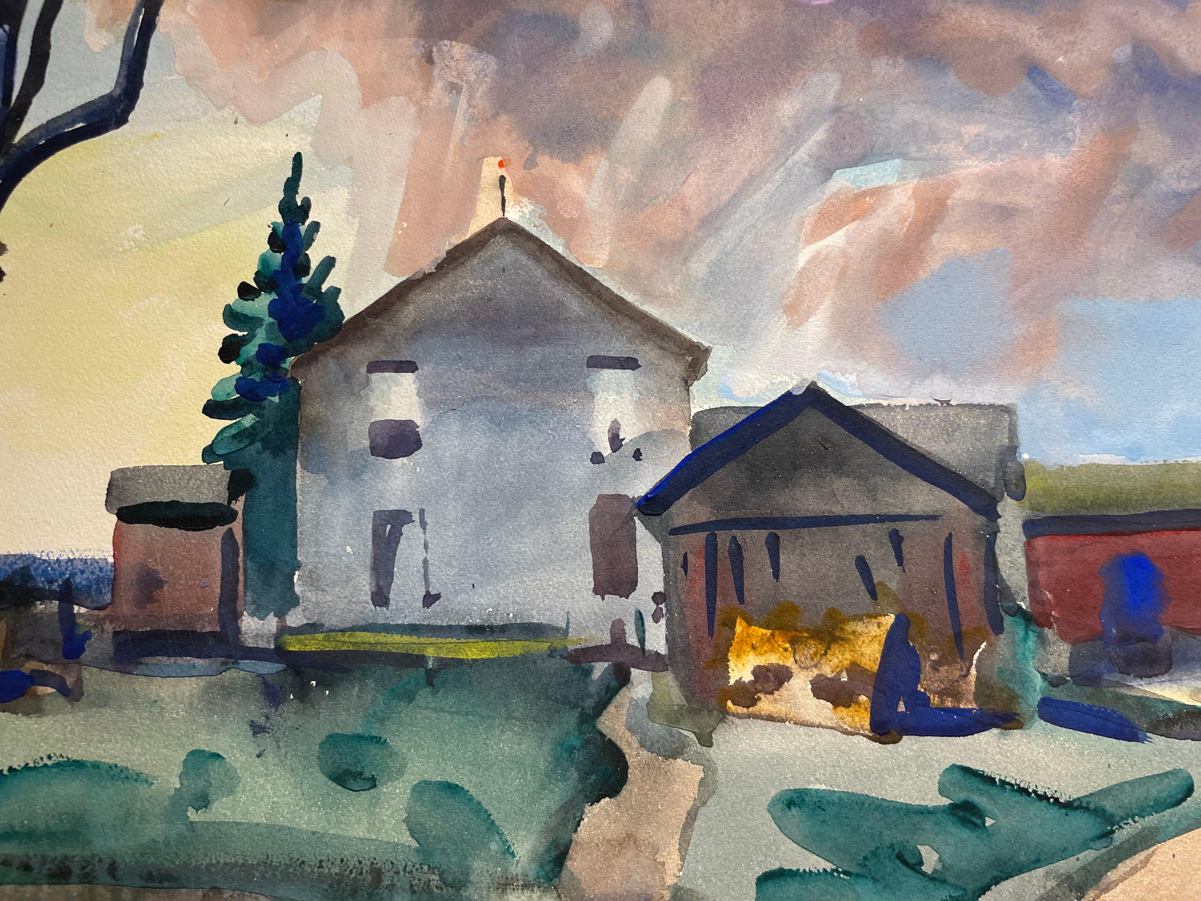 Die Türkei in den Bäumen, um 1922
Aquarell auf Papier 
Signiert unten rechts
22 x 29 Zoll

Frank Nelson Wilcox (3. Oktober 1887 - 17. April 1964) war ein amerikanischer Künstler der Moderne und ein Meister des Aquarells. Wilcox wird als der 