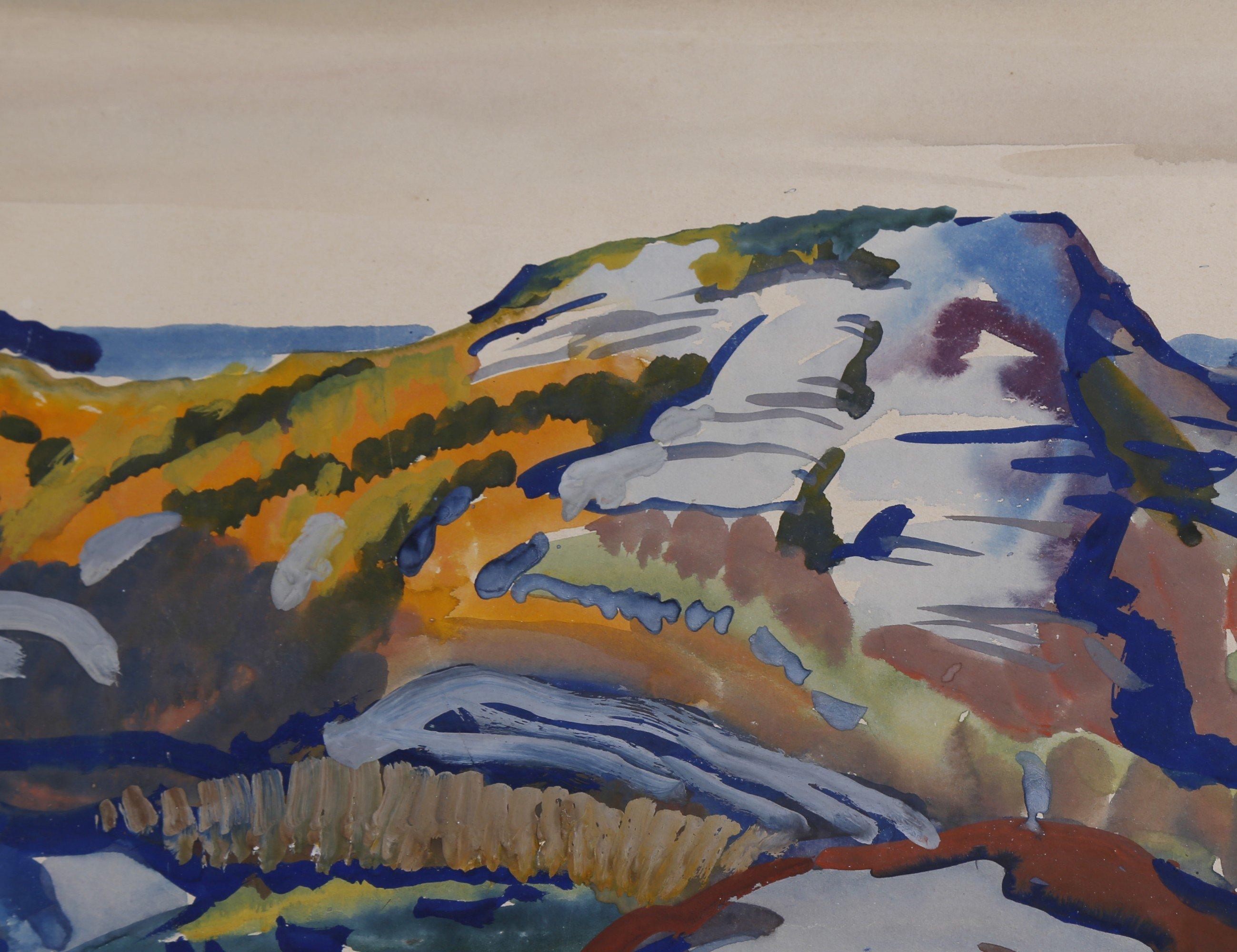 View Towards Christmas Cove, Maine, Landschaft der Ostküste des frühen 20. Jahrhunderts (Amerikanische Moderne), Painting, von Frank Wilcox