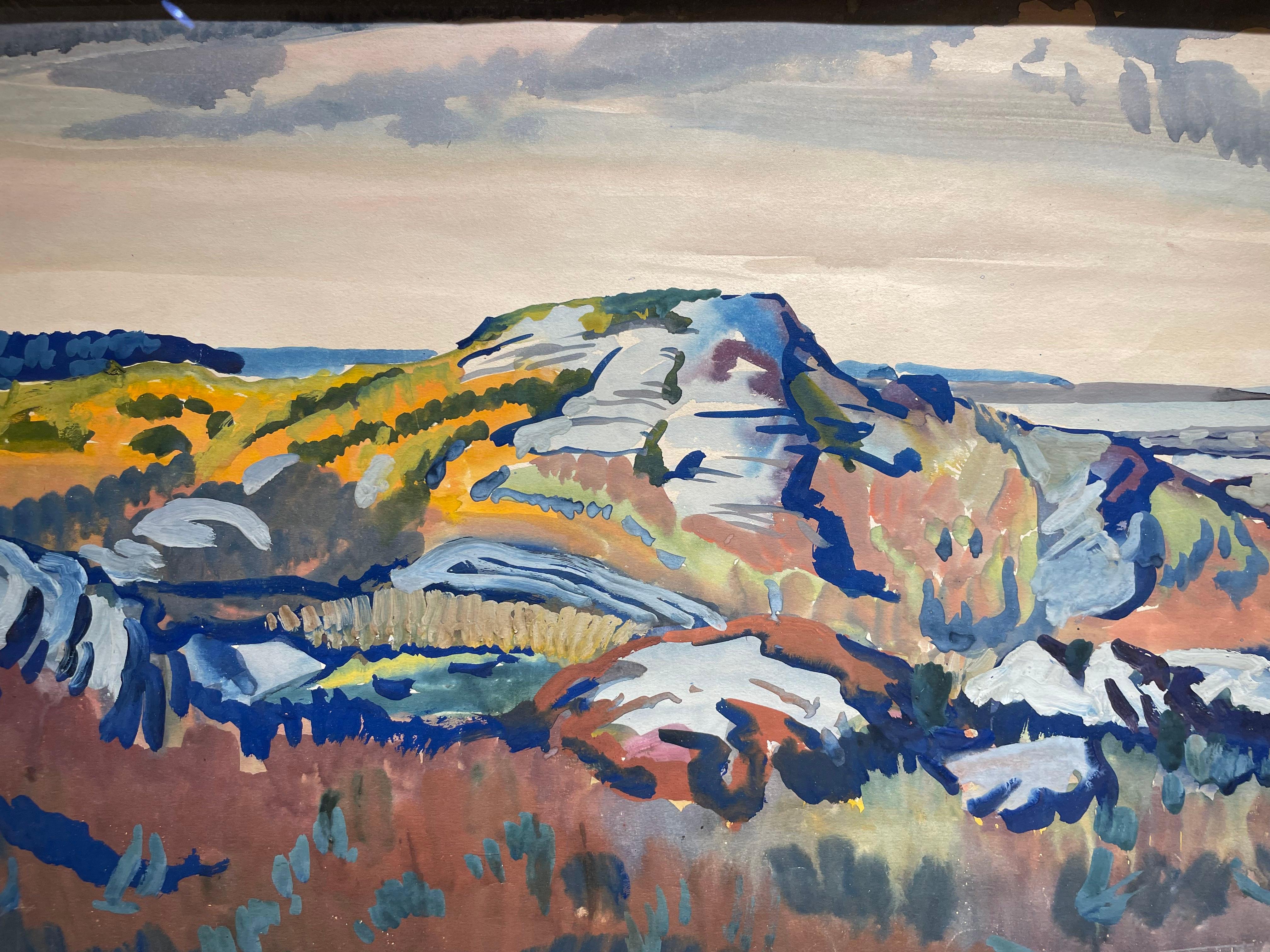 Vista hacia Christmas Cove, Maine, c. 1923
Acuarela sobre papel 
Firmado abajo a la derecha
14 x 19,5 pulgadas

Frank Nelson Wilcox (3 de octubre de 1887 - 17 de abril de 1964) fue un artista modernista estadounidense y un maestro de la acuarela. A.