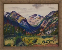 Shower at Head of Valley, Colorado Western Landscape, Cleveland School Artist
