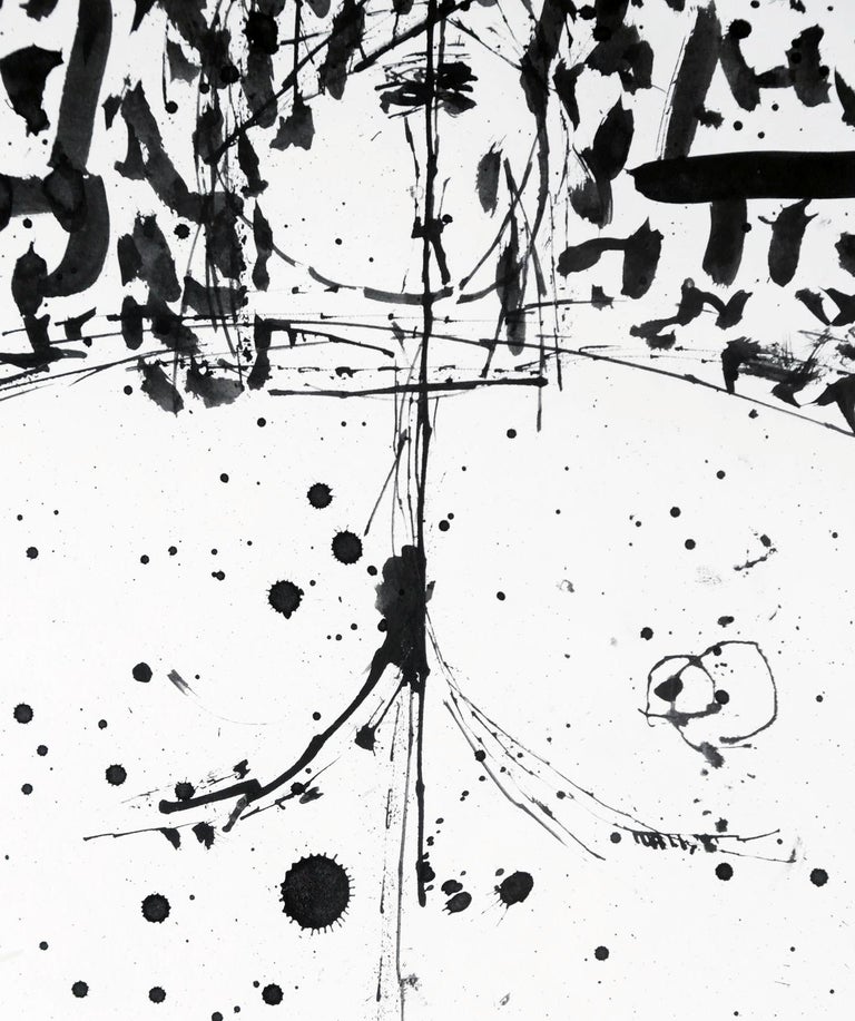 Joseph Glasco Two Standing Nudes, 20th century figural ink drawing