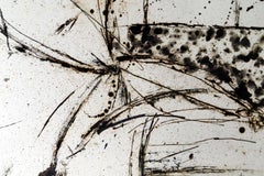 Liegender männlicher Akt, figurale expressionistische Tuschezeichnung eines New Yorker Künstlers