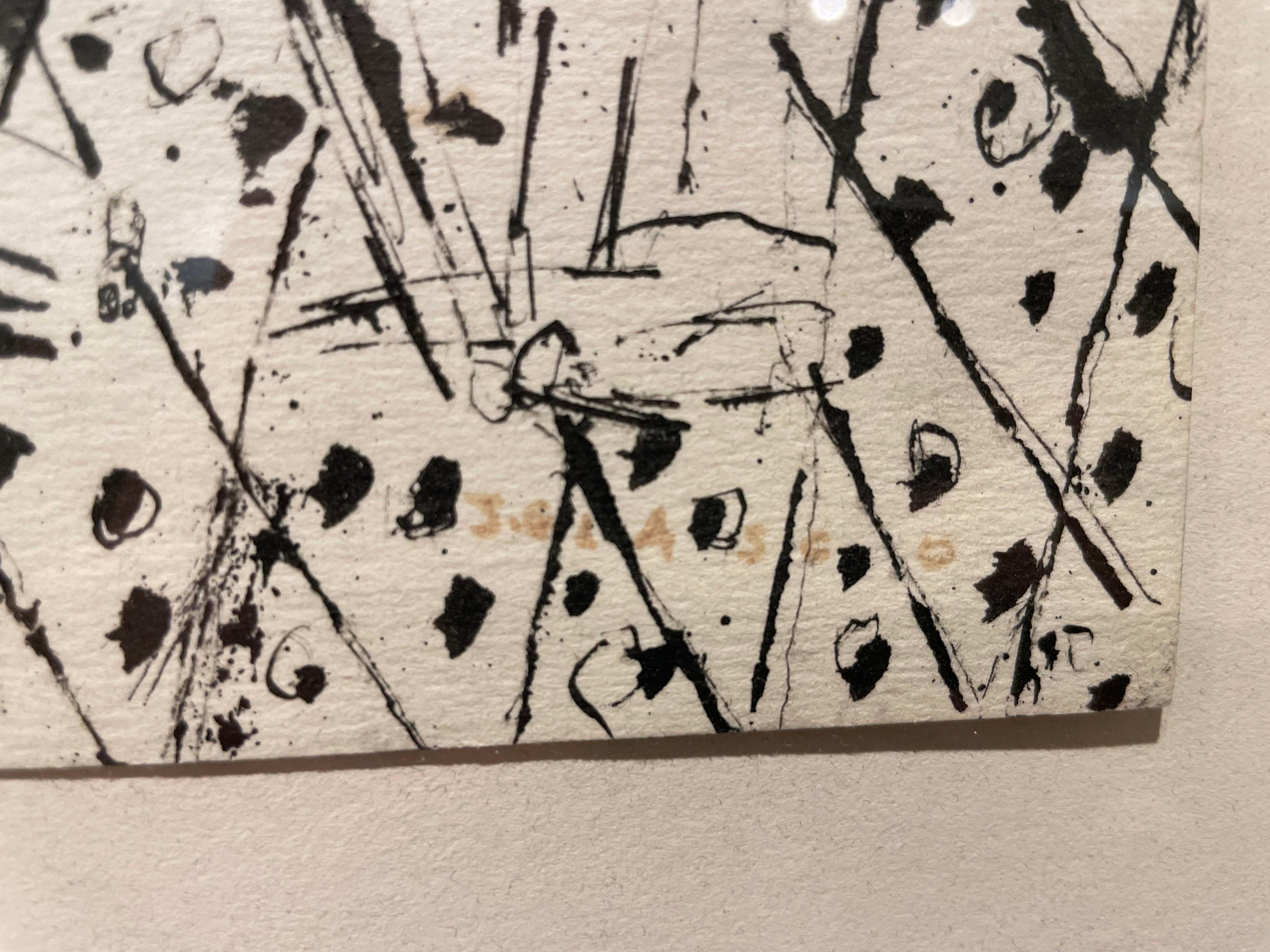 Rechteckige männliche Aktfigur in Akt, figurale expressionistische Tuschezeichnung eines New Yorker Künstlers im Angebot 8