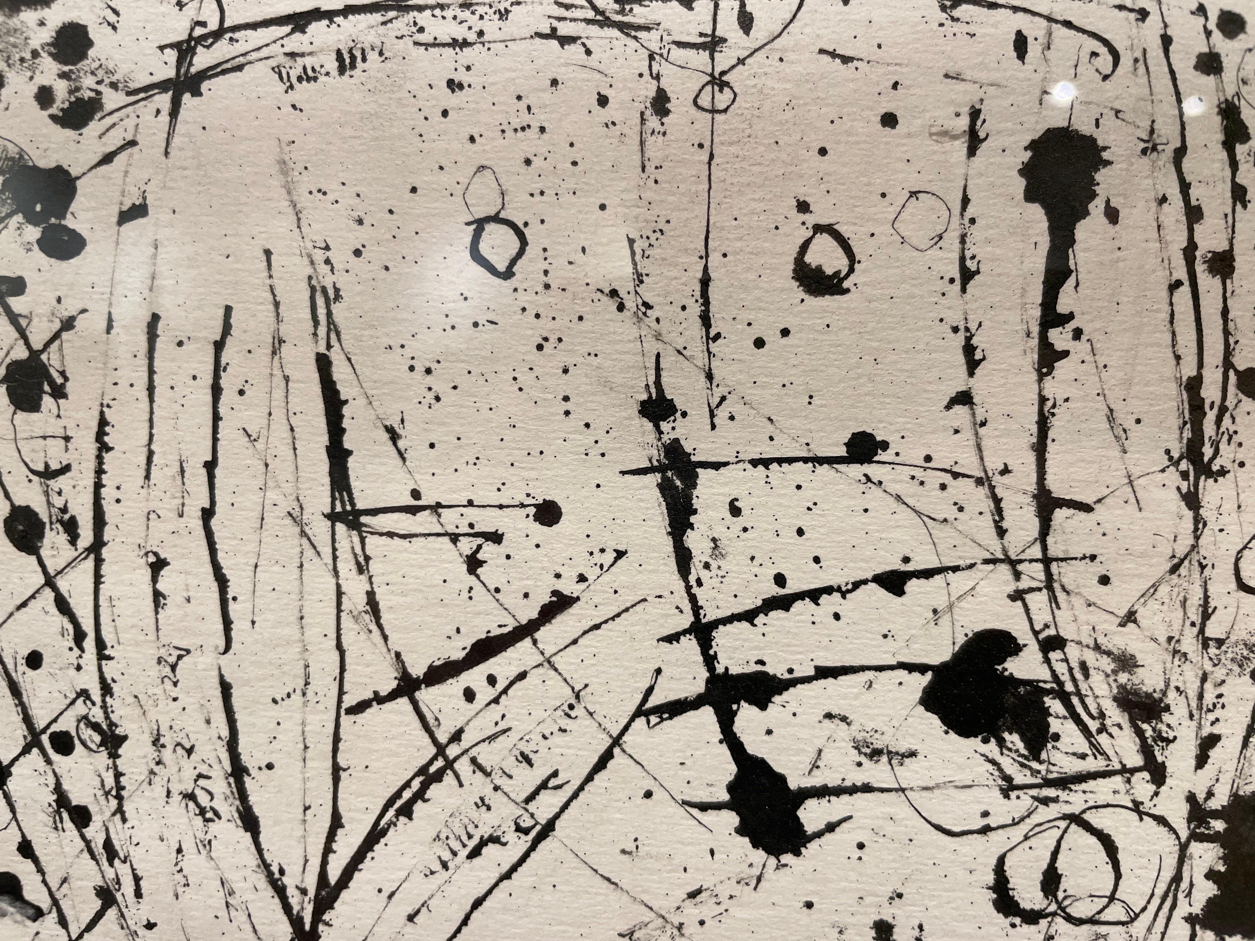 Rechteckige männliche Aktfigur in Akt, figurale expressionistische Tuschezeichnung eines New Yorker Künstlers im Angebot 4