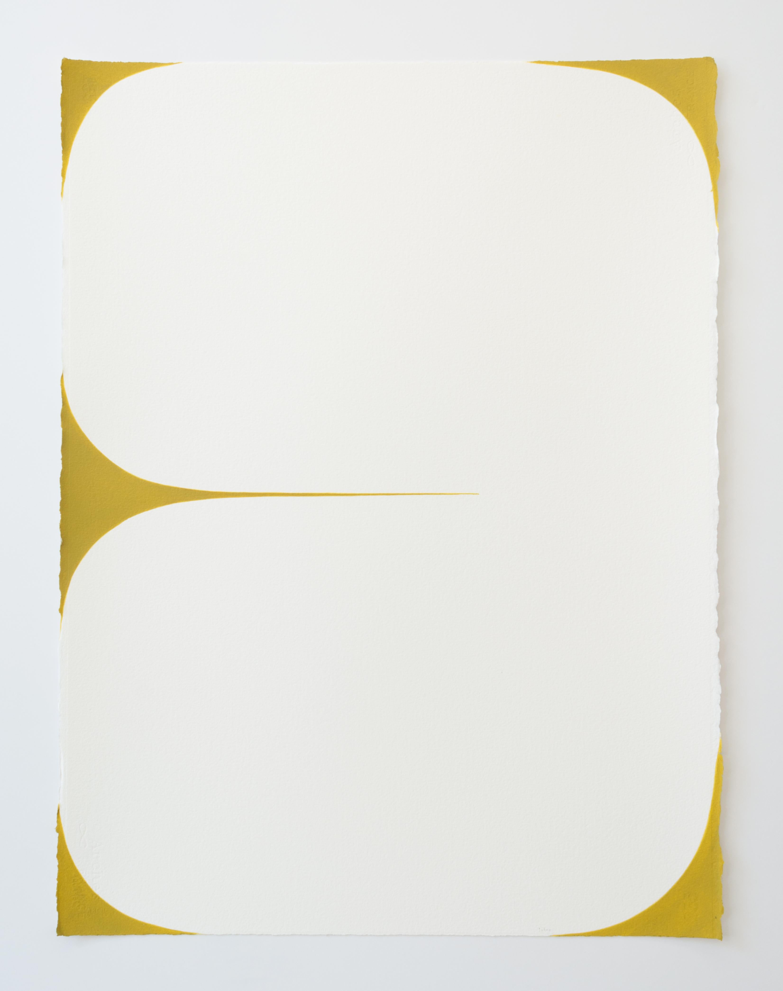 Sara Genn Abstract Drawing - New Alphabet (Goldenrod)