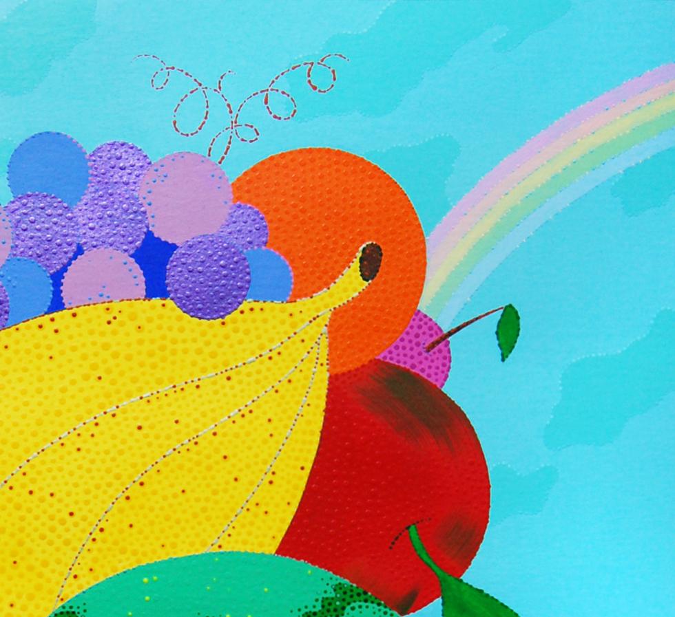 Fruit Bowl Abundance - Abstract Art by Eric Hibit