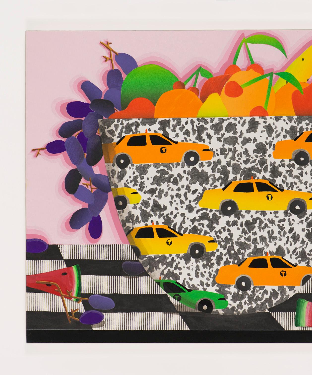 Taxi - Painting by Karen Lederer