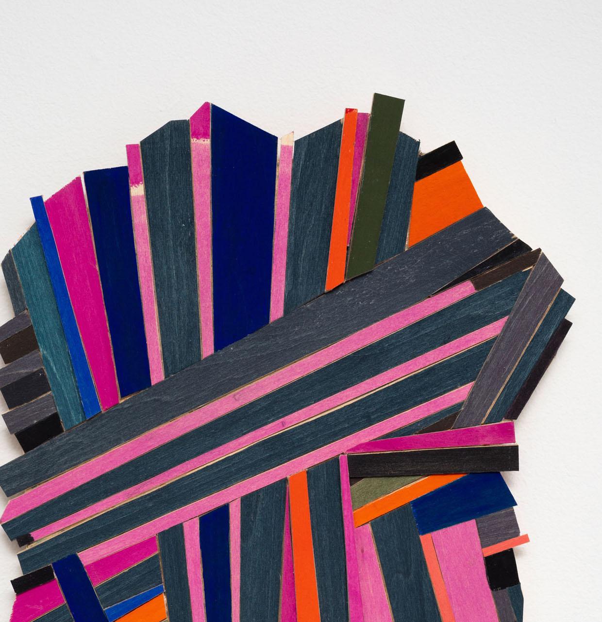 Blue/Pink - Abstract Geometric Sculpture by Ruby Palmer