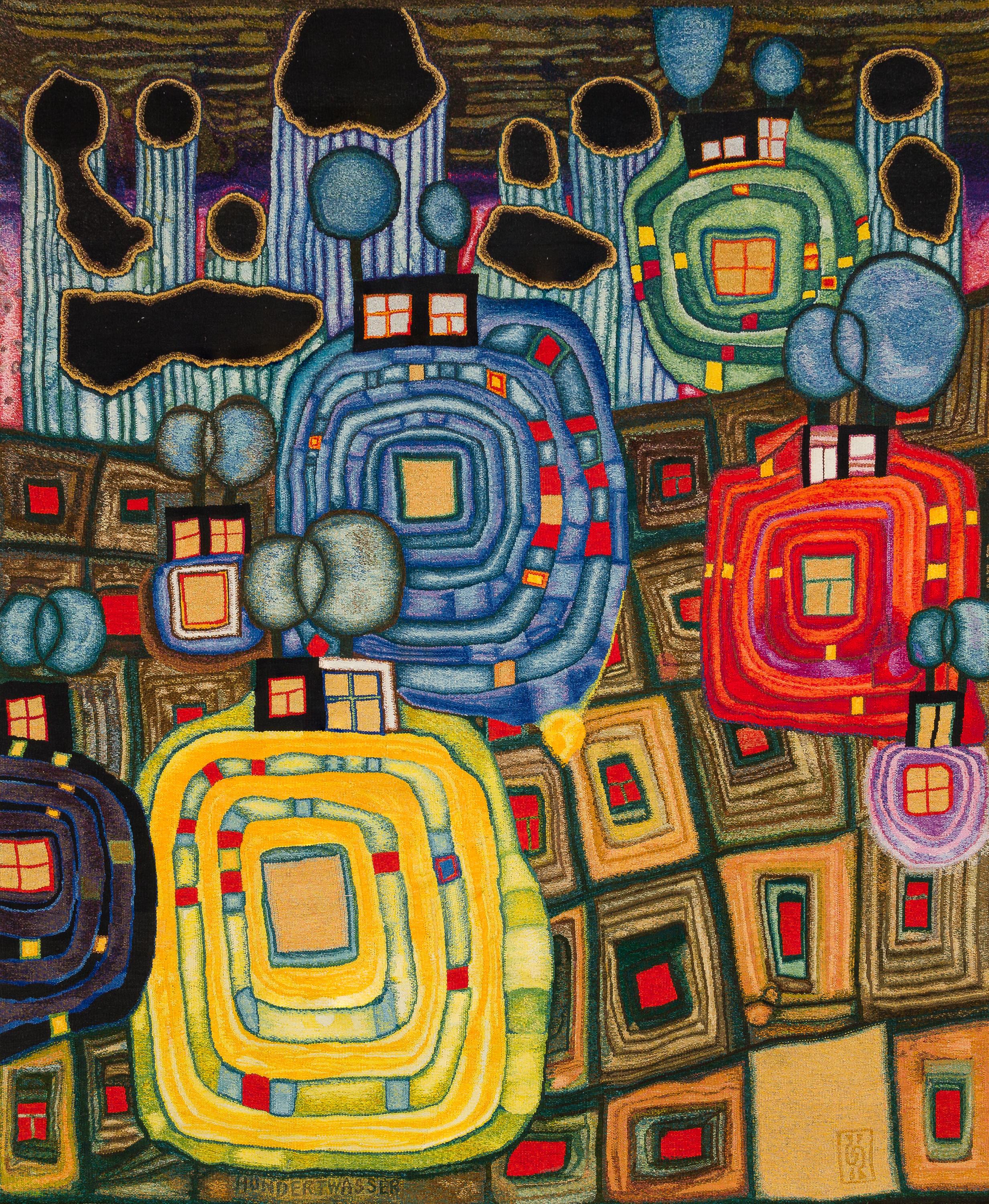 Pavillions and Bungalows - Art by Friedensreich Hundertwasser