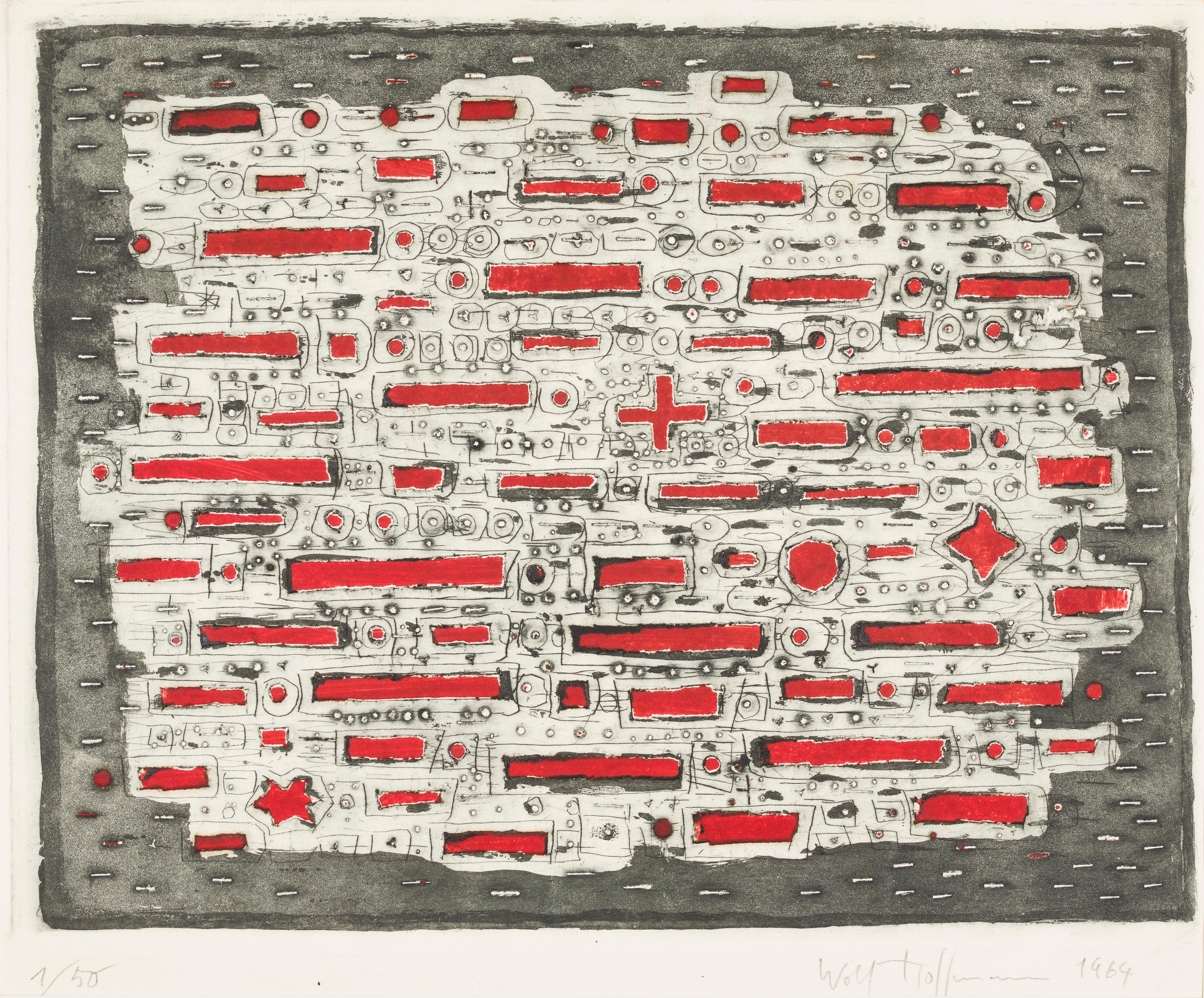 Wolf Hoffmann Abstract Drawing – Sternbuchstabe Nr. 4