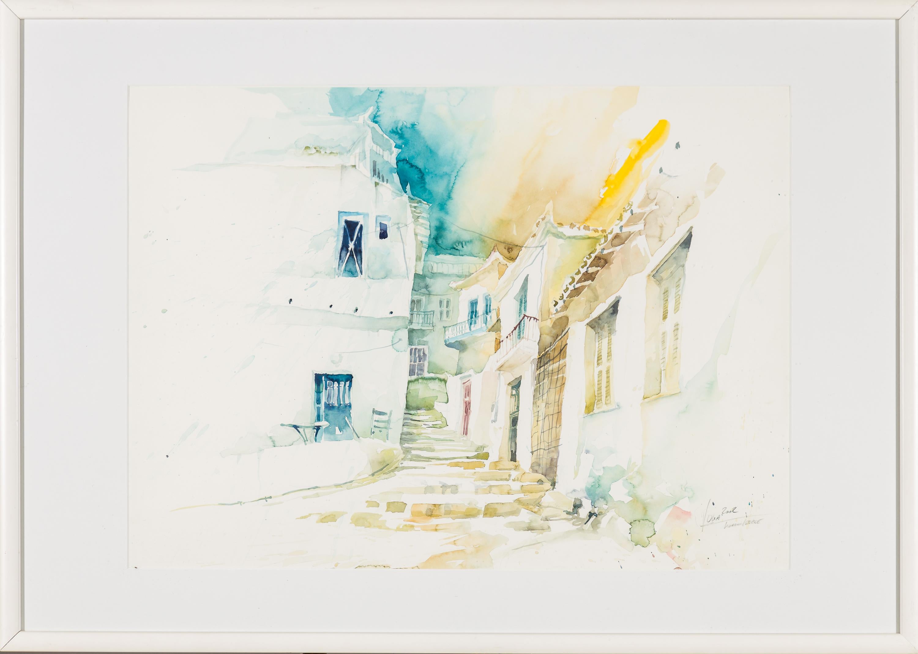 Koroni – Griechenland, 2002 (Beige), Landscape Art, von VOKA
