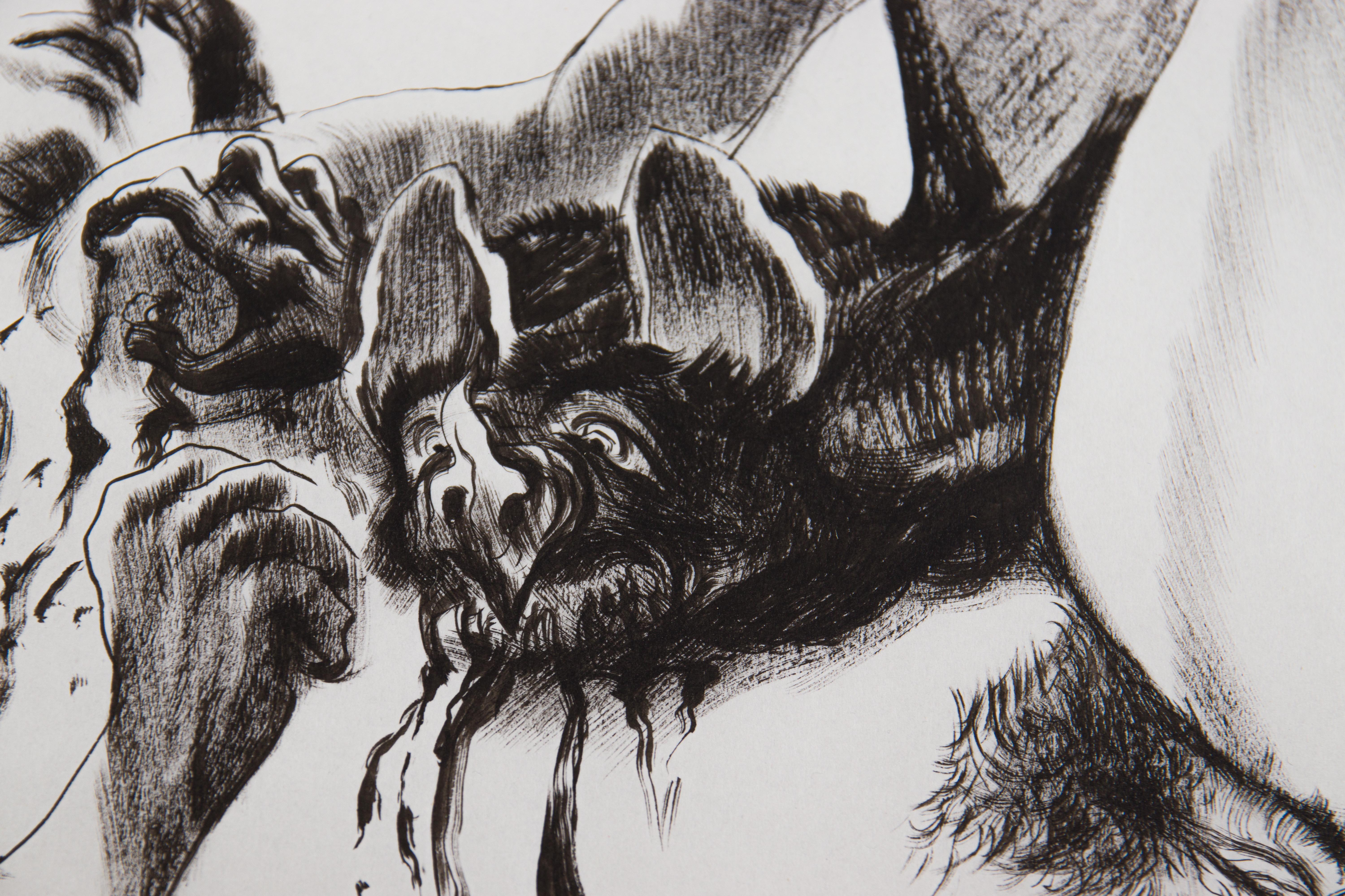 Der Vampyr (Grau), Figurative Art, von Fritz Aigner