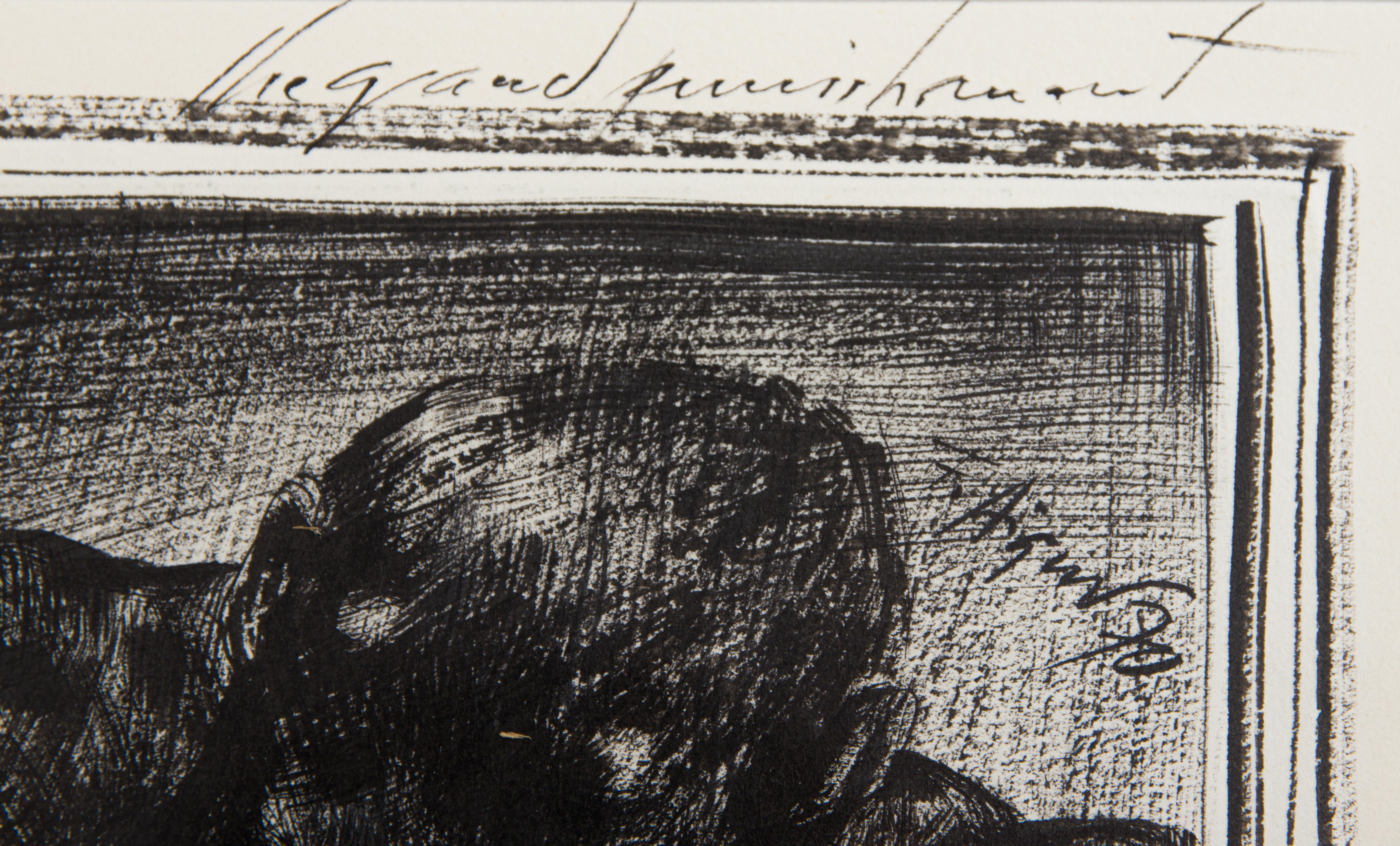 The grand punishment I. (Schwarz), Figurative Art, von Fritz Aigner