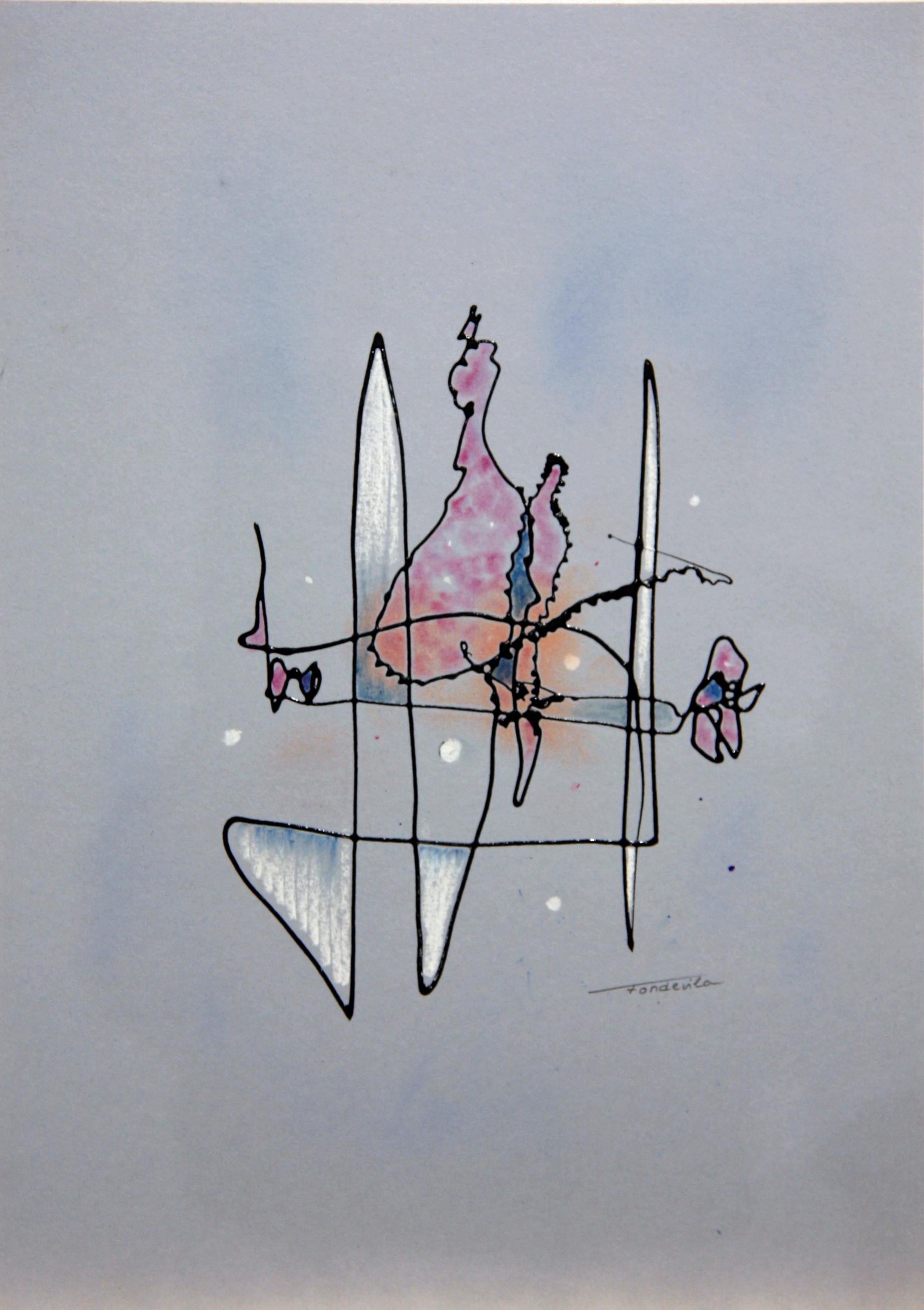 José Antonio Fondevila Abstract Drawing - Equilibrio flotante