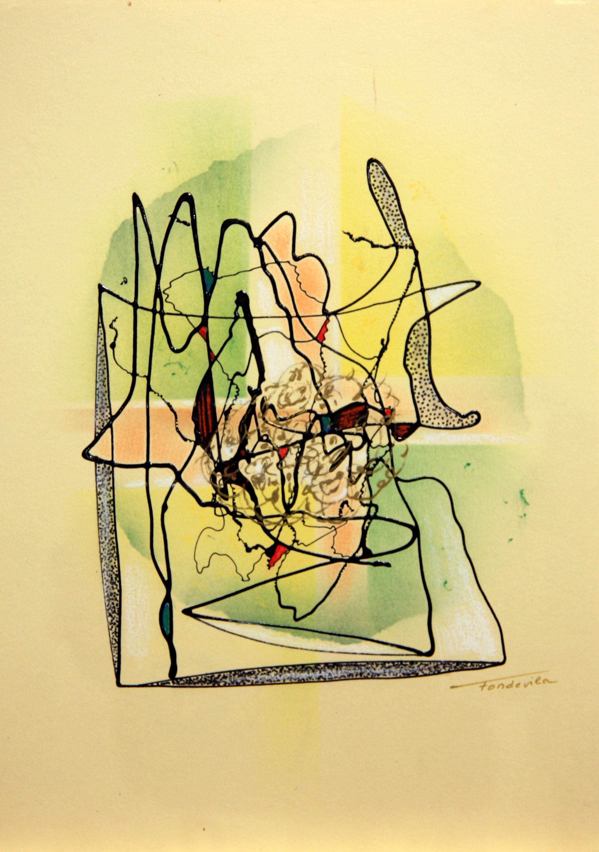 José Antonio Fondevila Abstract Drawing - Labirinto da encrucillada