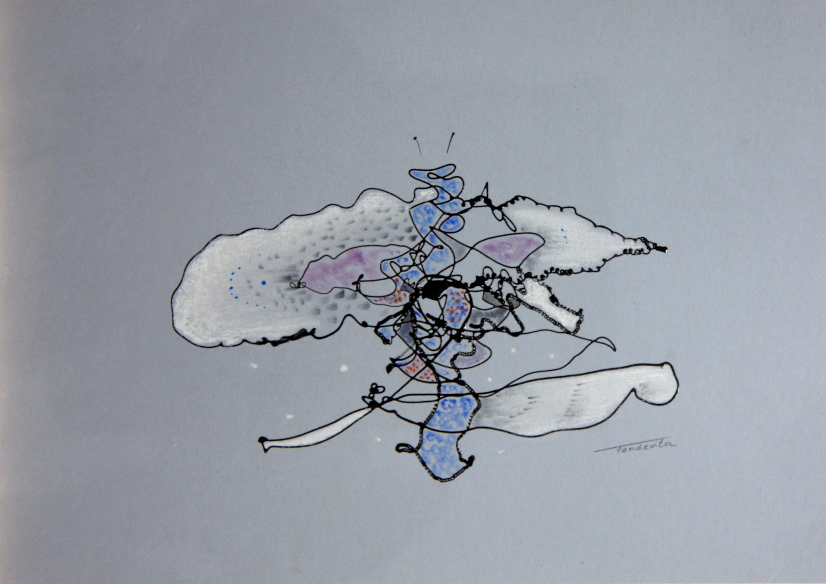 José Antonio Fondevila Abstract Drawing - Non puido ser bolboreta