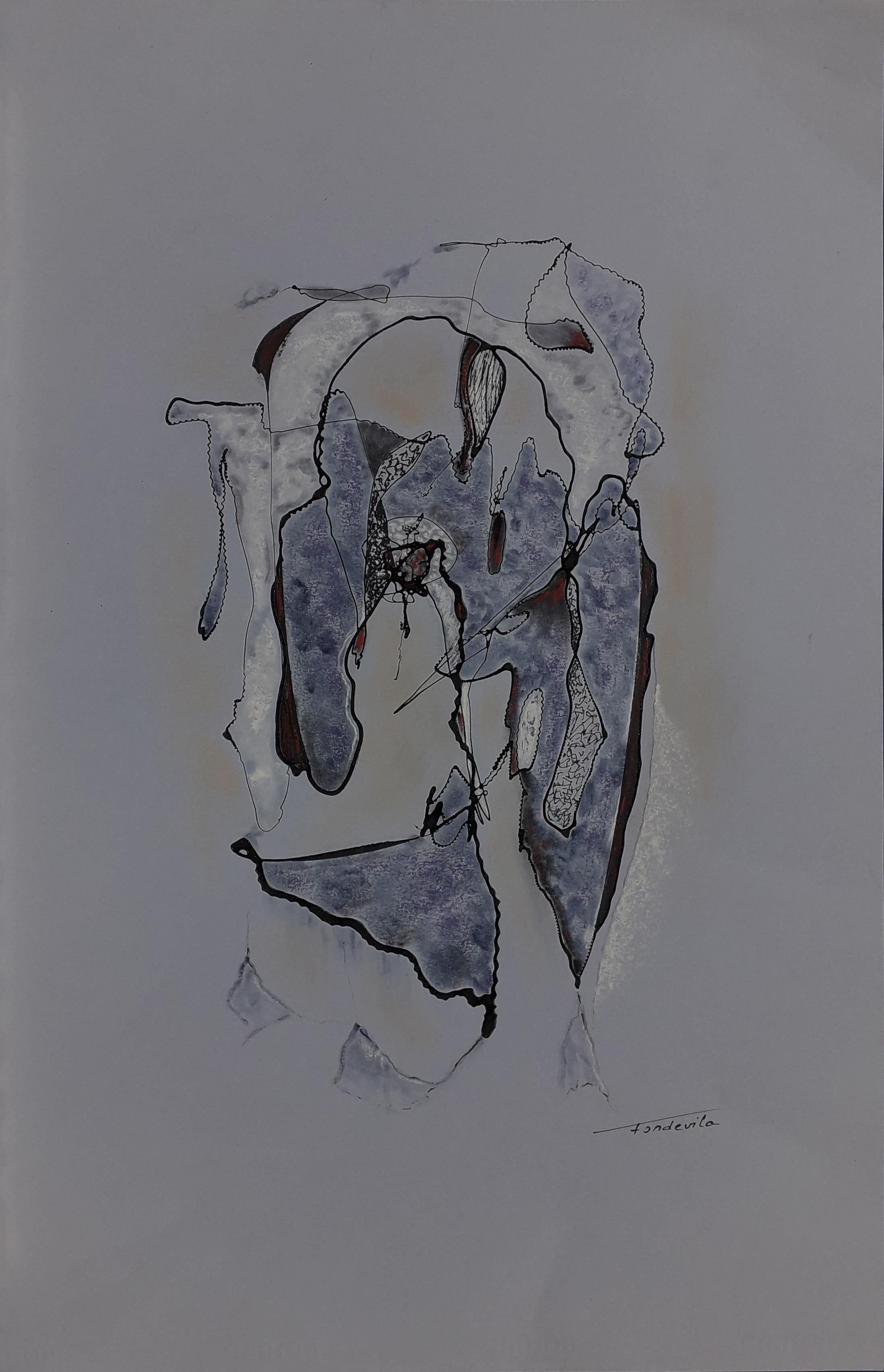 José Antonio Fondevila Abstract Drawing - Restos de papavento