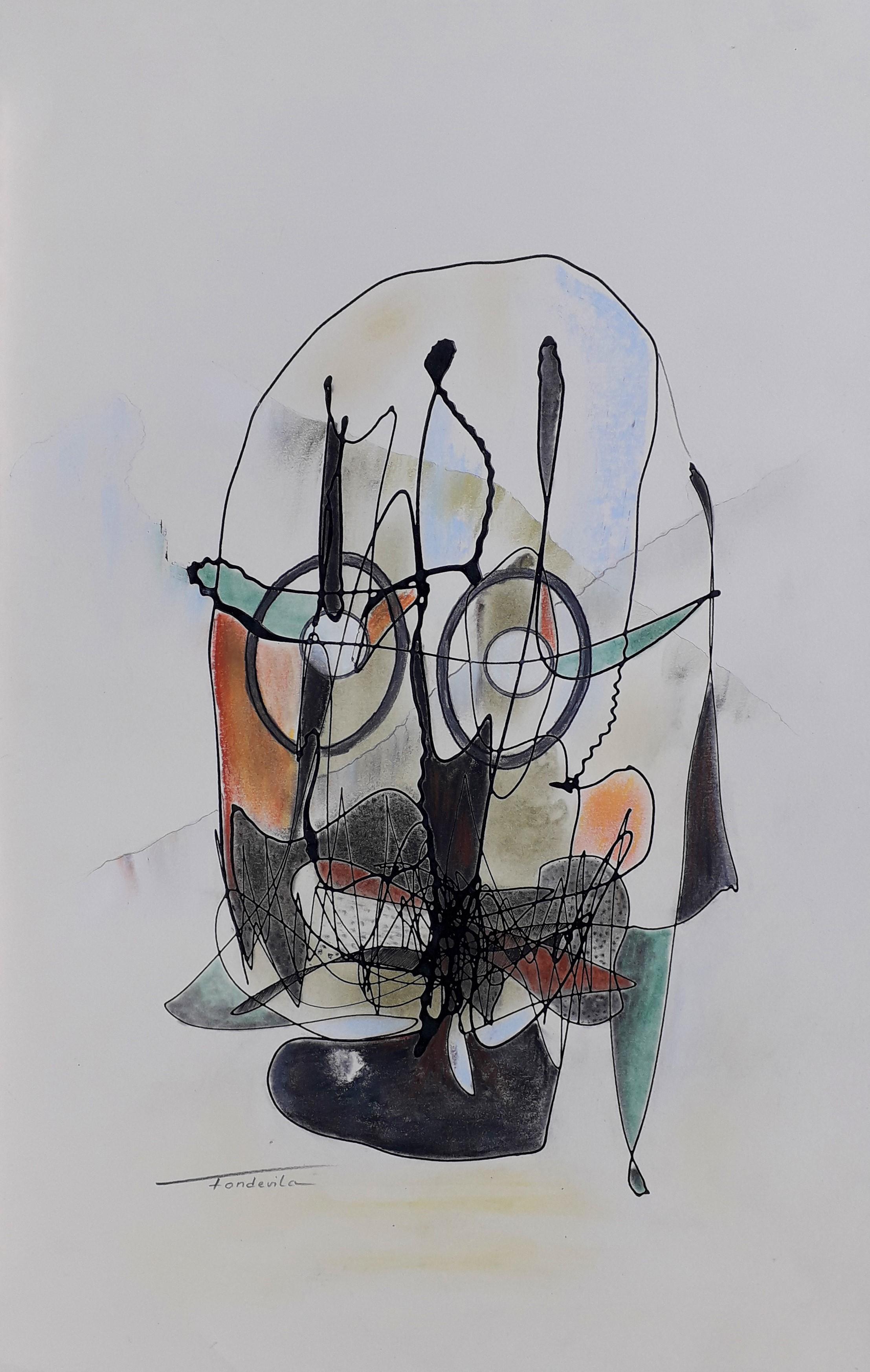 José Antonio Fondevila Abstract Drawing – Mirar sin ver