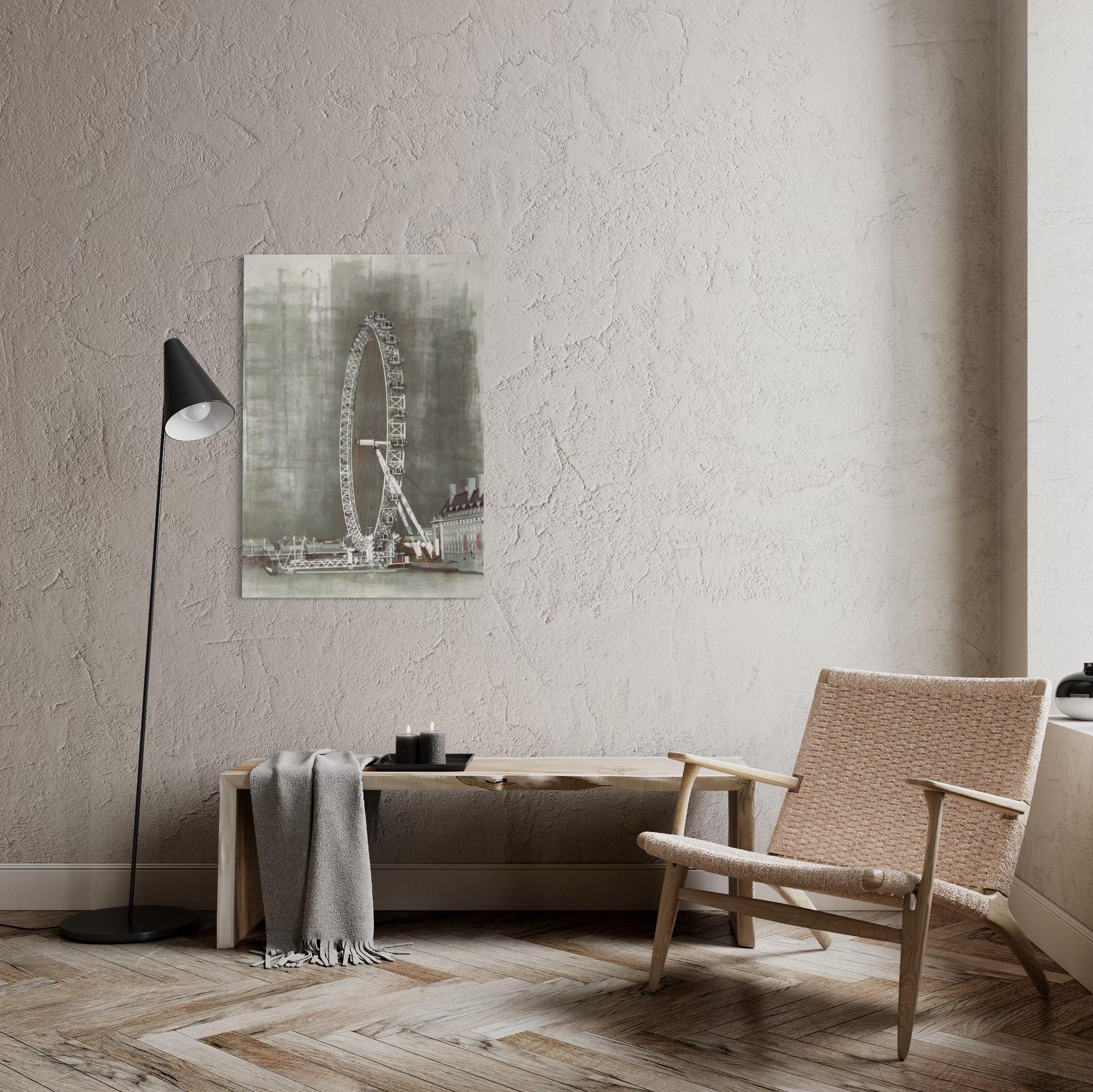 La noria del milenio - Landscape Art Gris de Luis Fernandez
