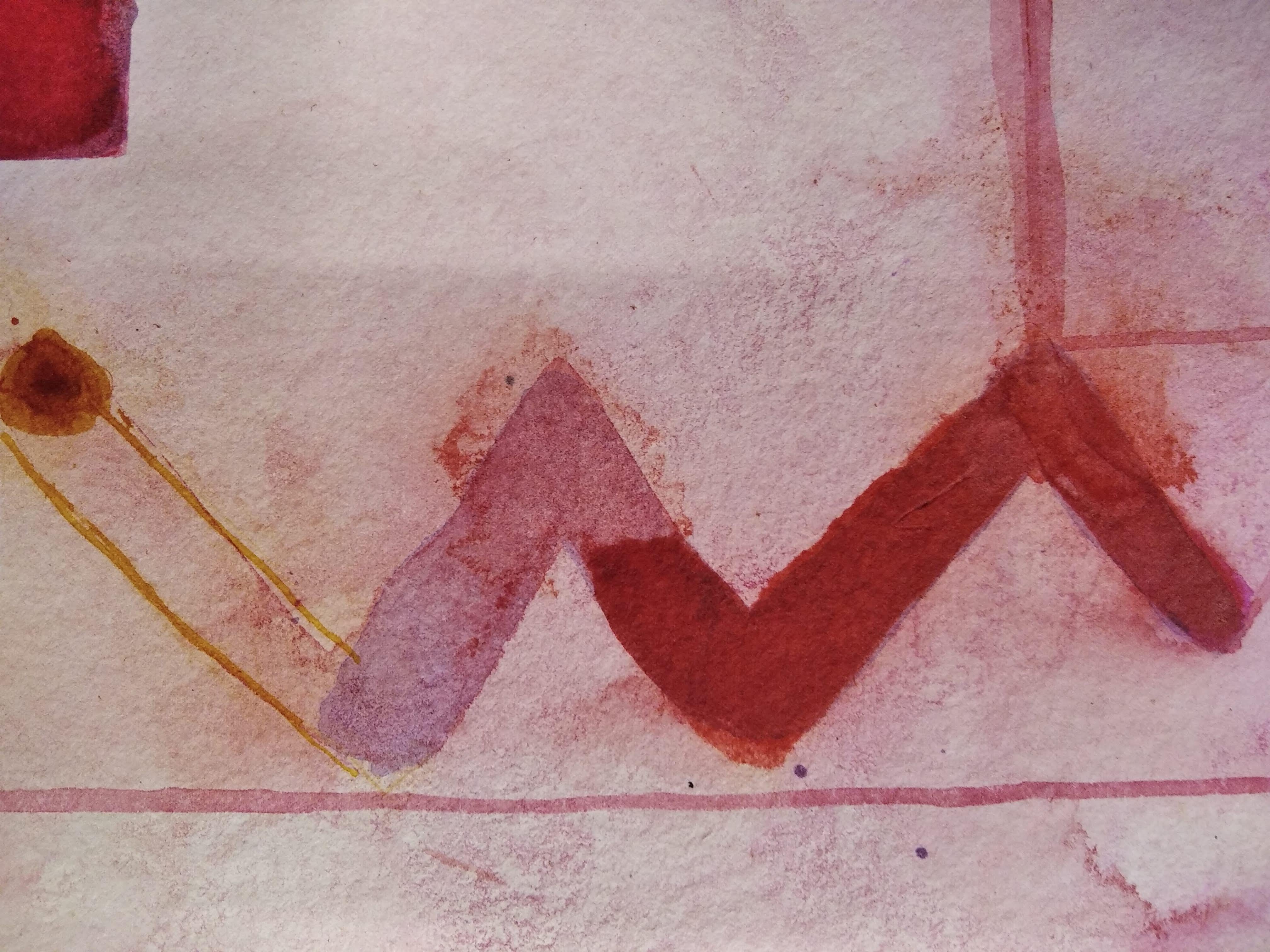 Untitled - Brown Abstract Drawing by Agustín Fructuoso