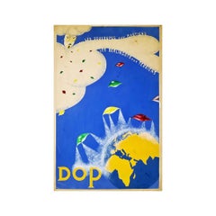 Vintage Beautiful gouache of the 50's for DOP - L'Oréal - Cosmetics advertising